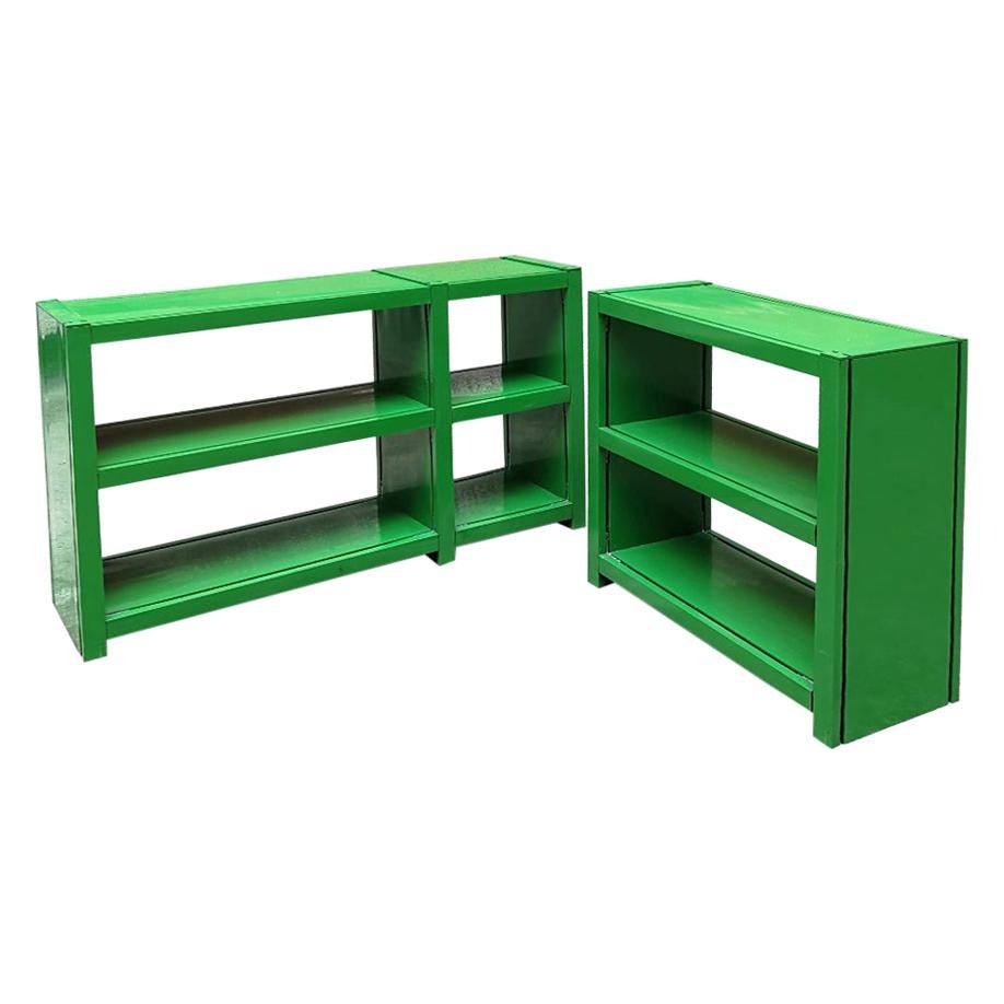 Italian Adjustable Green Plastic Bookshelf Dodona by Artemide, 1970s at  1stDibs | plastic book case, green bookshelf, plastic bookshelves