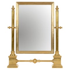 Italian Adjustable Table Vanity Mirror in Brass, Italy, 1950s Italian Adjustable Table Vanity Mirror in Brass, Italy, 1950s