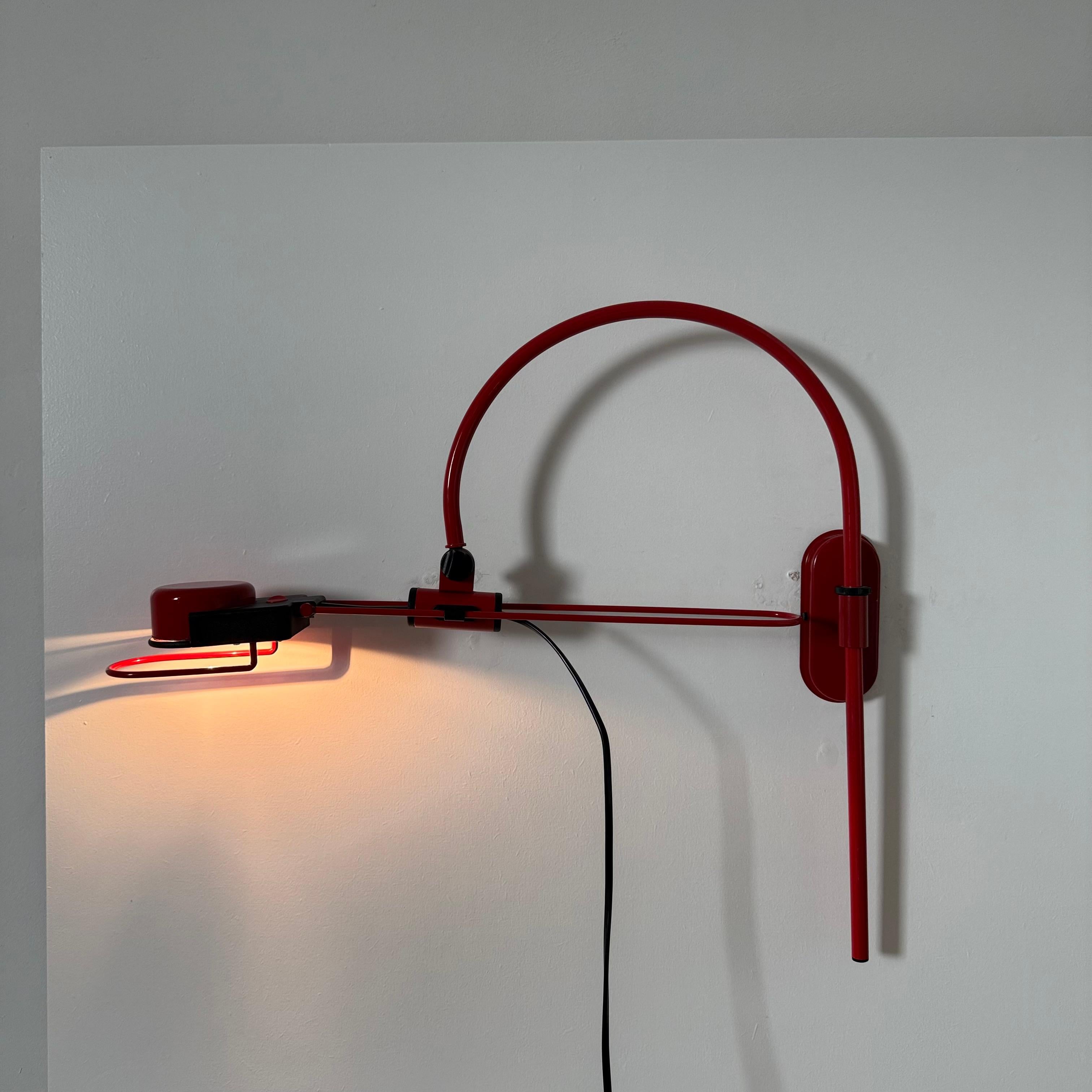 Métal Applique réglable italienne par Vico Magistretti, 1980 en vente