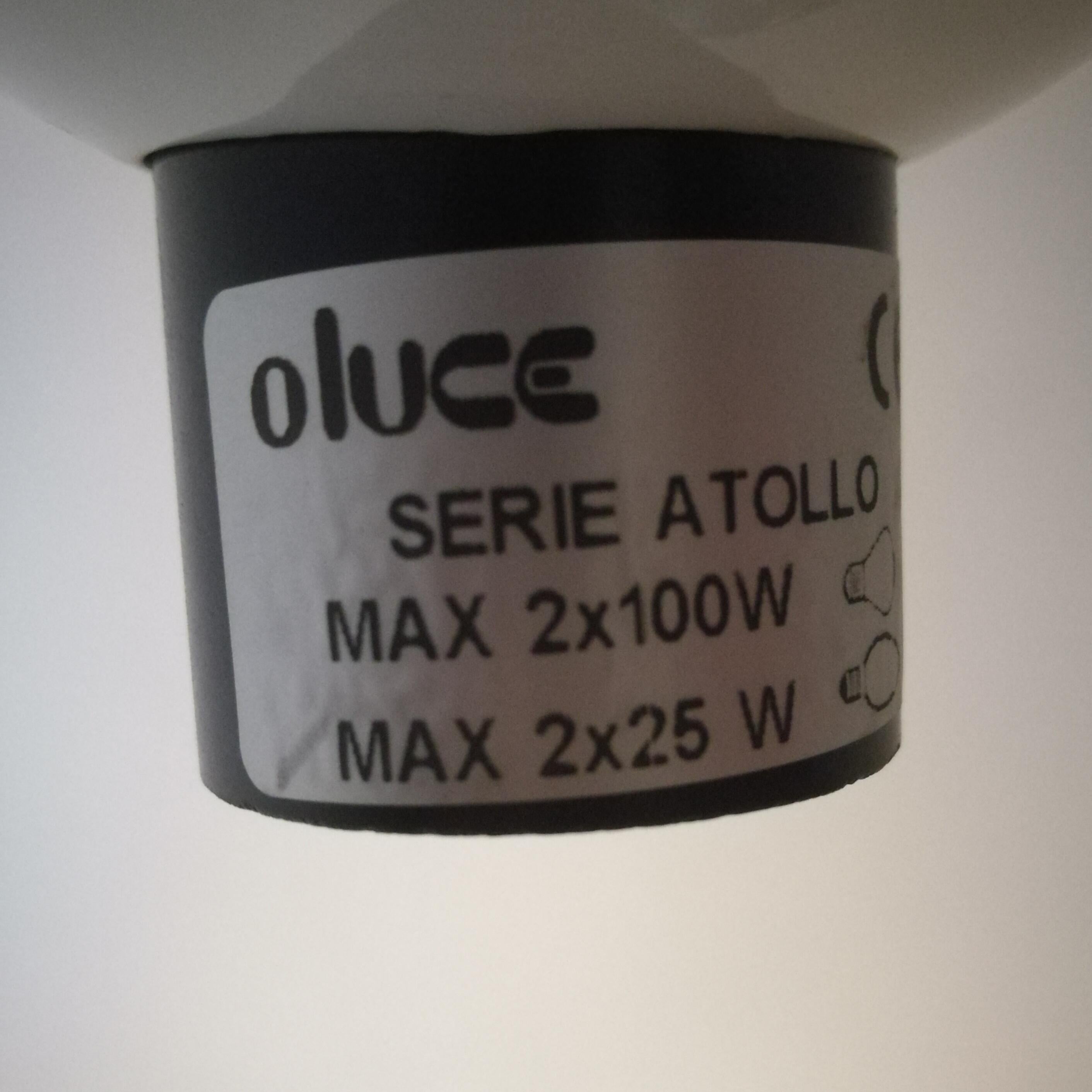 Late 20th Century Italian Adjustable White Glass Atollo Lamp by Magistretti for Oluce, 1977