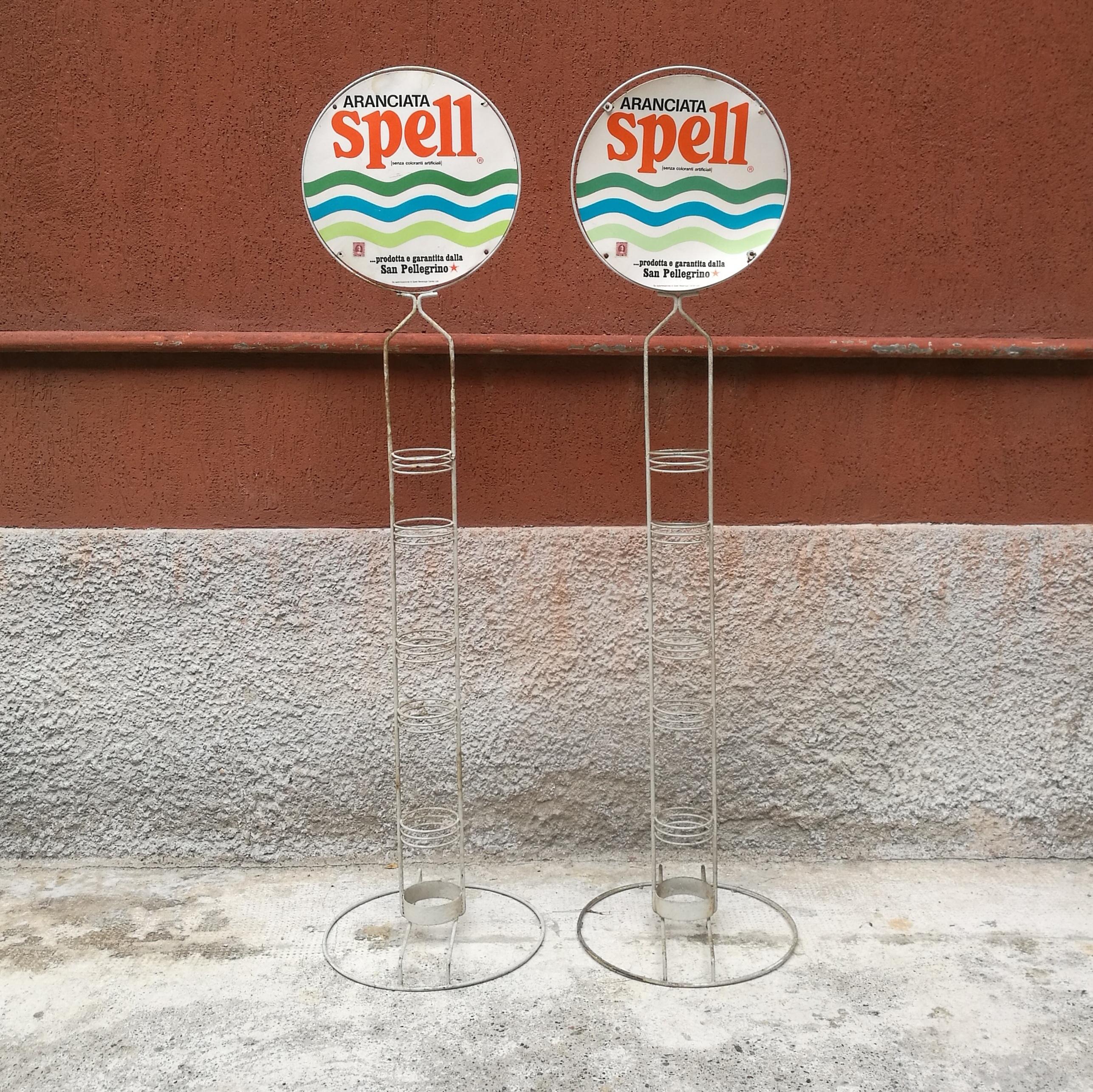 Italian Advertising Metal Bottle Holders by Spell, 1960s In Good Condition In MIlano, IT