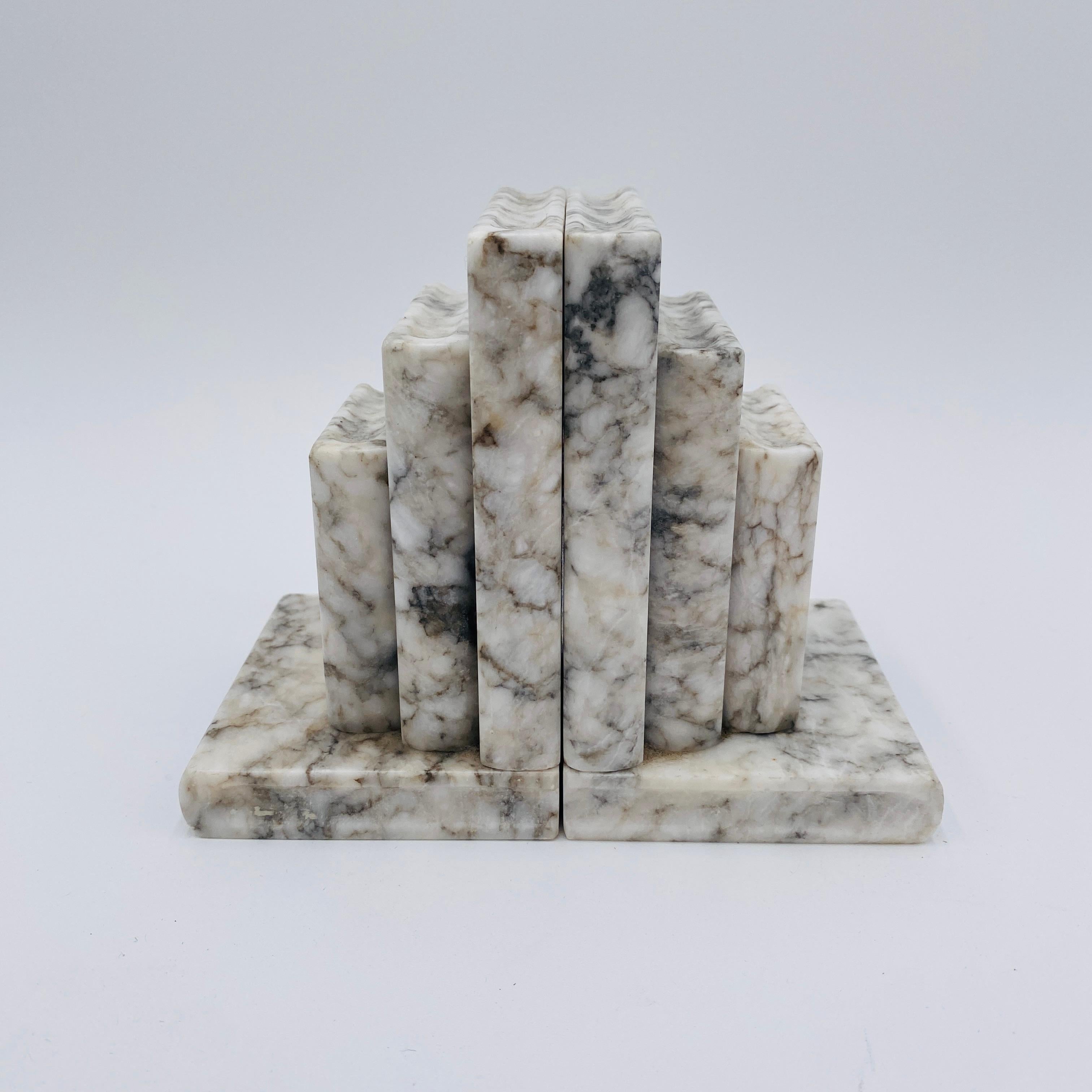 Italian Alabaster Art Deco Bookends 6