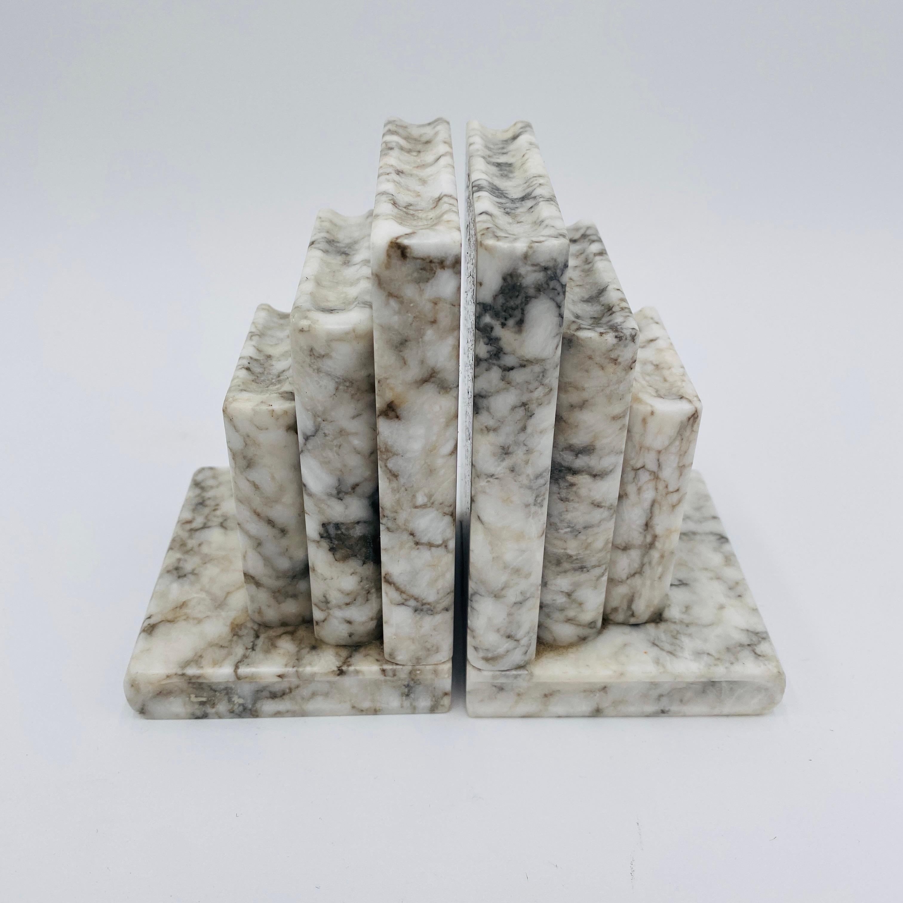 Italian Alabaster Art Deco Bookends 3