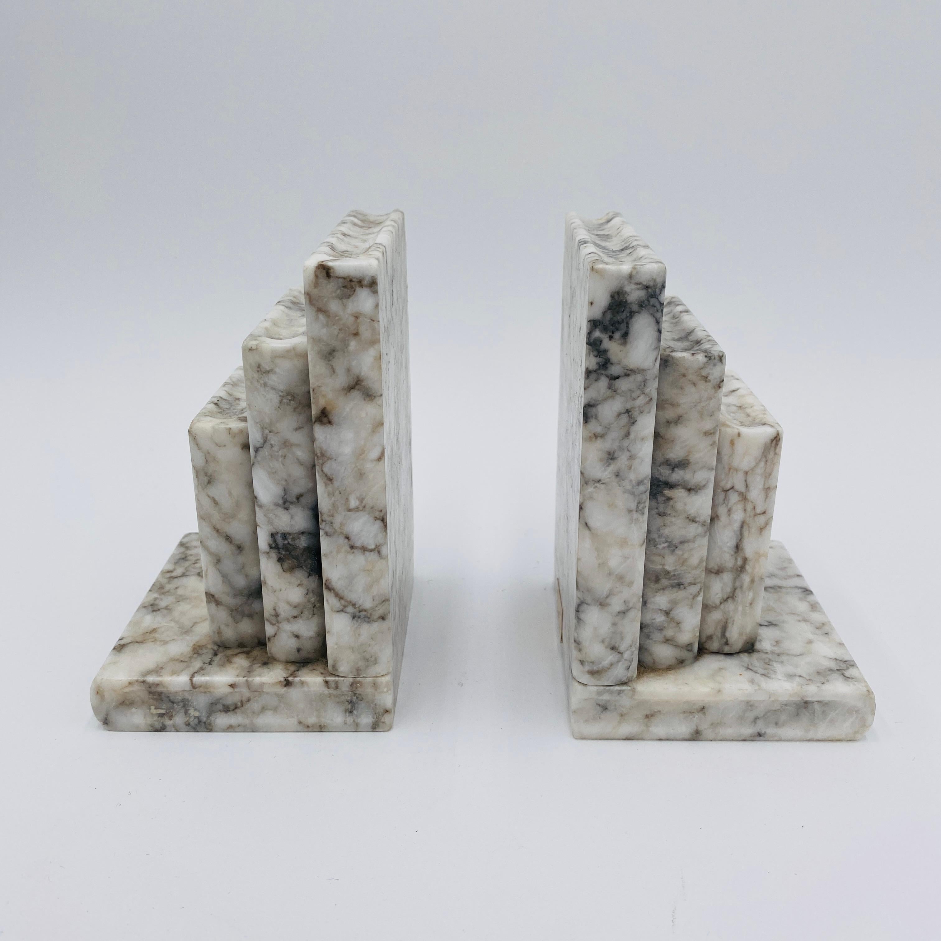 Italian Alabaster Art Deco Bookends 4