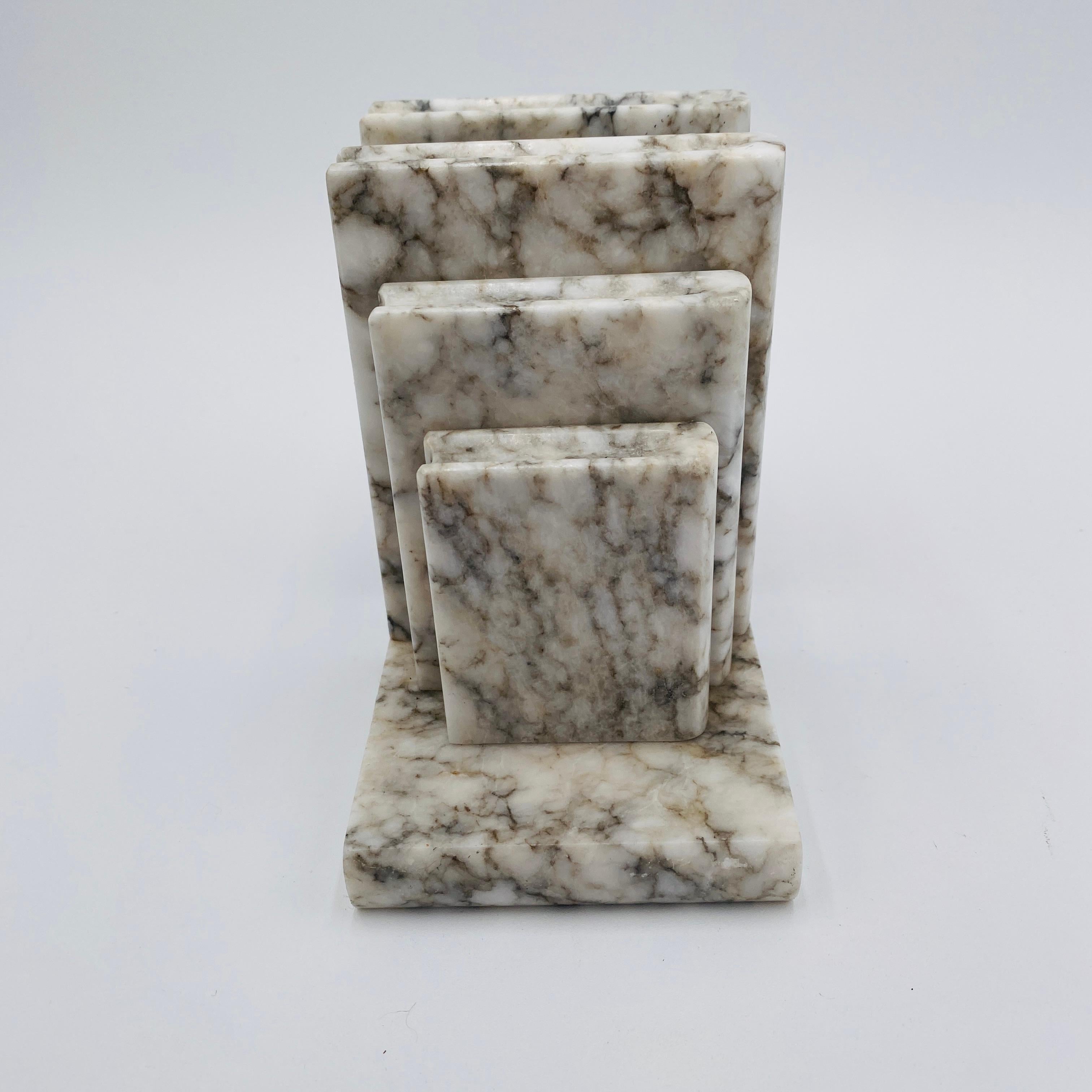 Italian Alabaster Art Deco Bookends 5