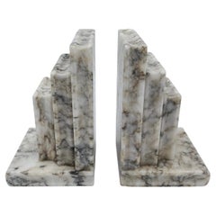 Italian Alabaster Art Deco Bookends