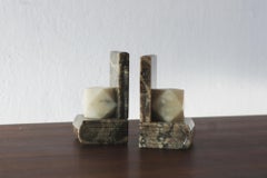 Italian Alabaster Bookends, 1970s, Set of 2
