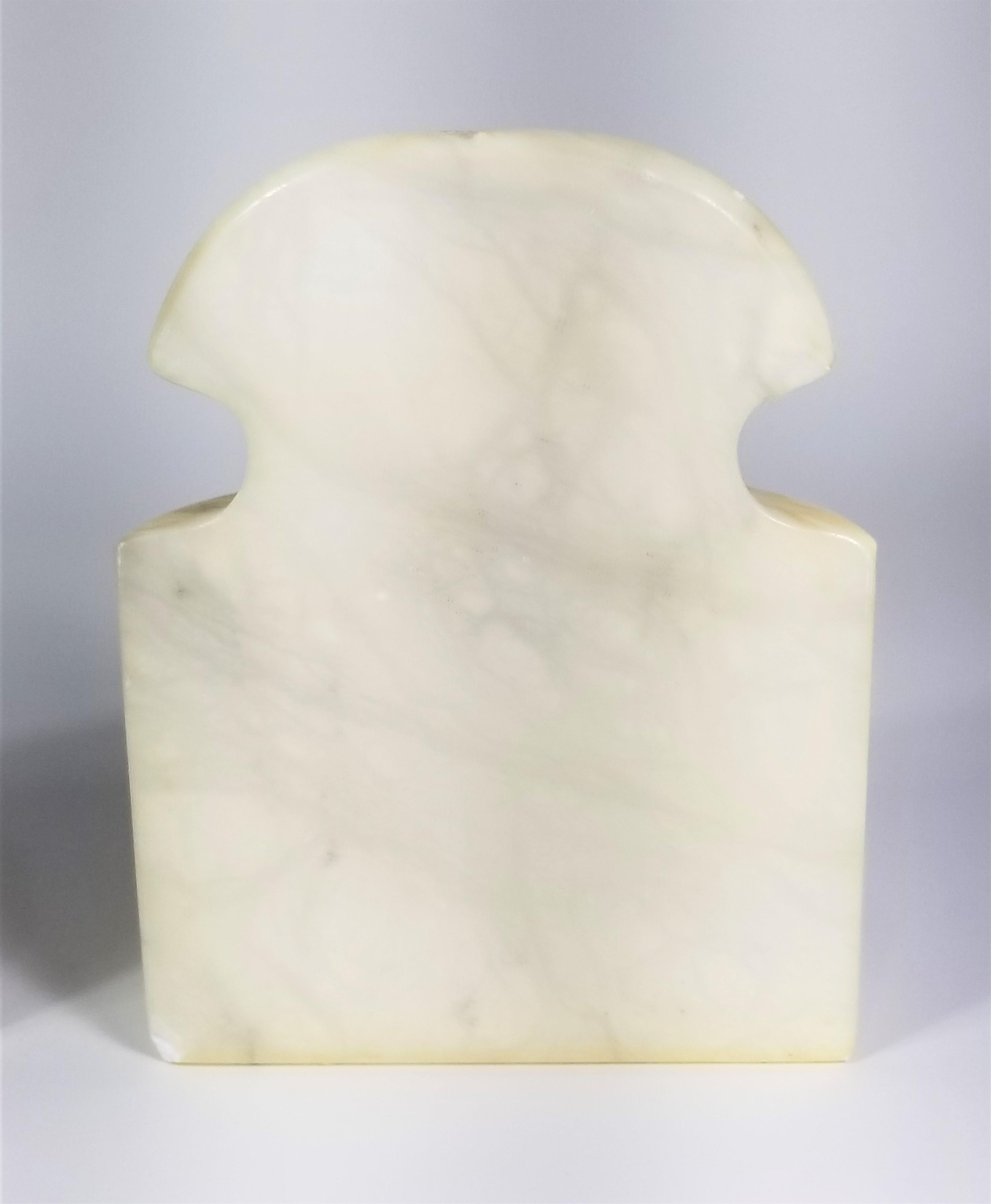 Italian Alabaster Bookends Made in Italy, Mid-Century  4