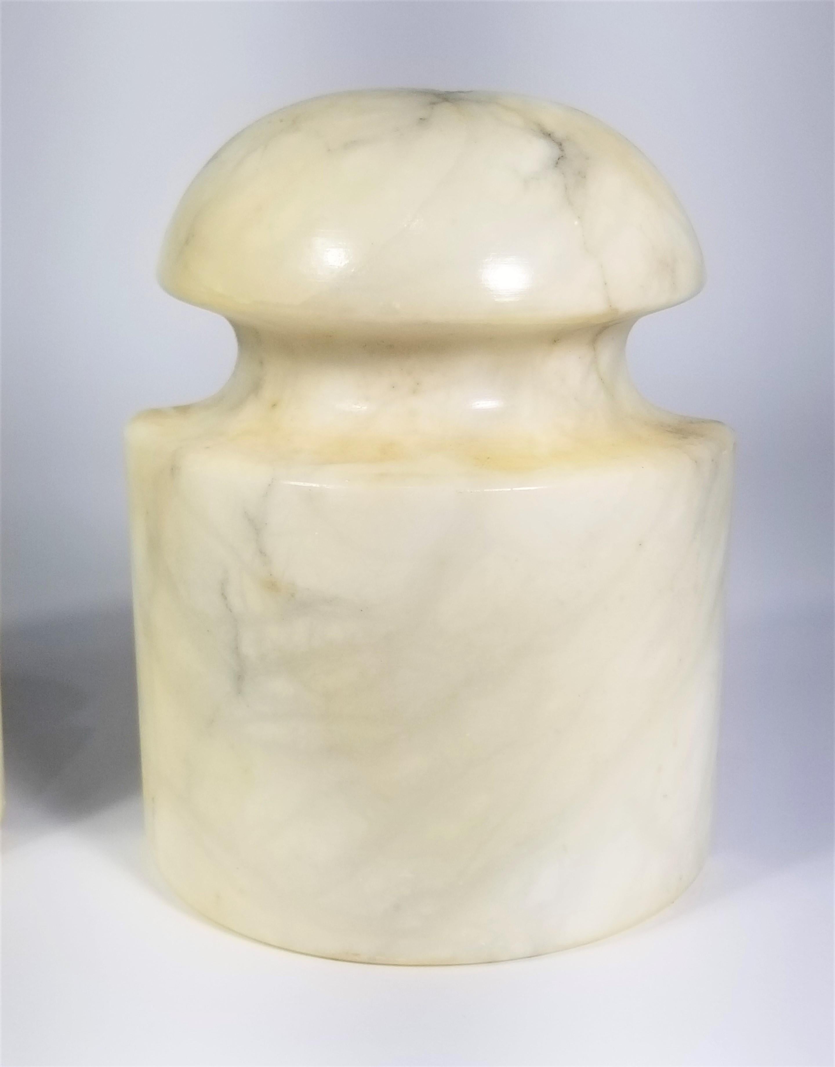 Italian Alabaster Bookends Made in Italy, Mid-Century  1