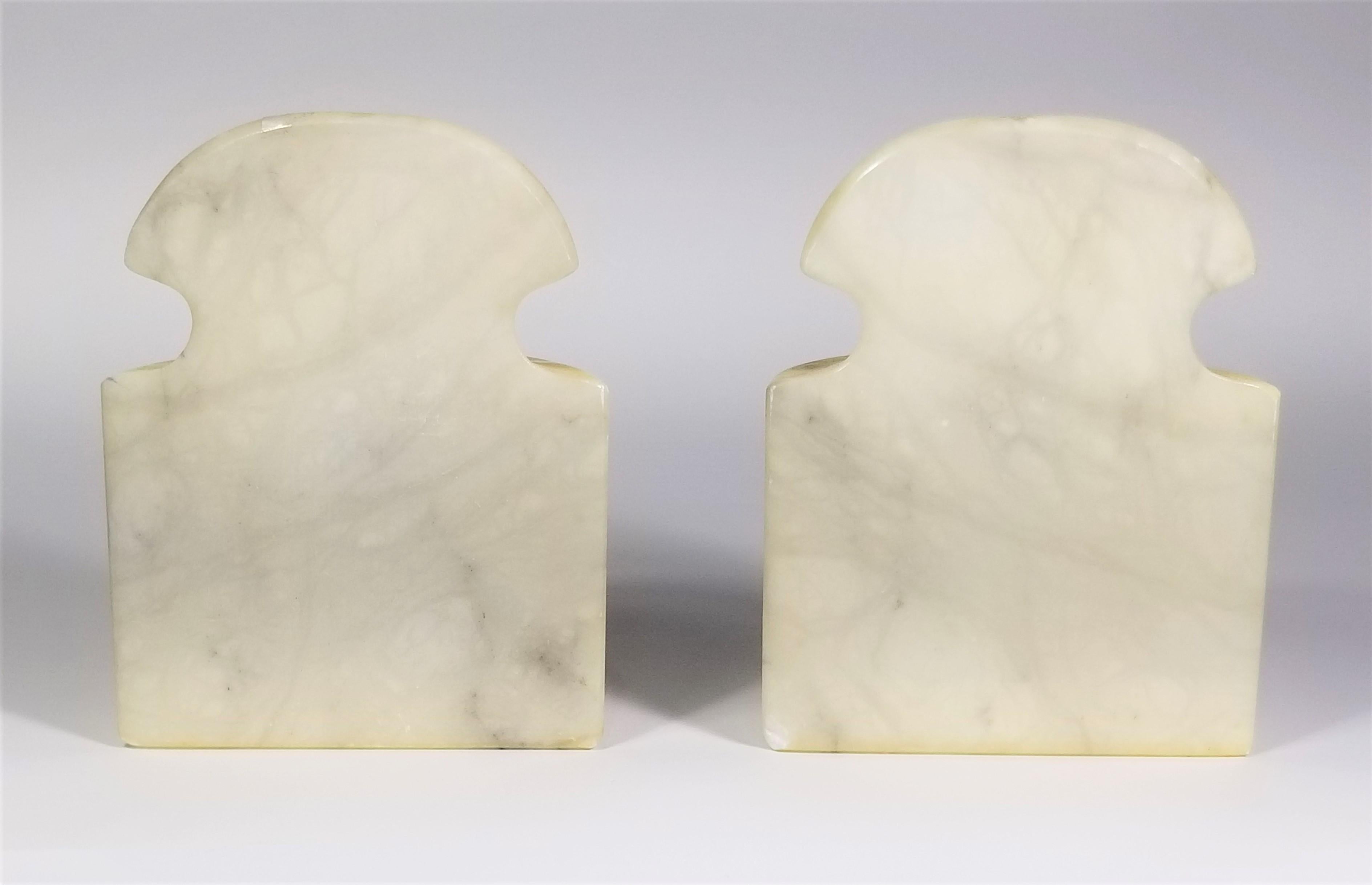 Italian Alabaster Bookends Made in Italy, Mid-Century  3