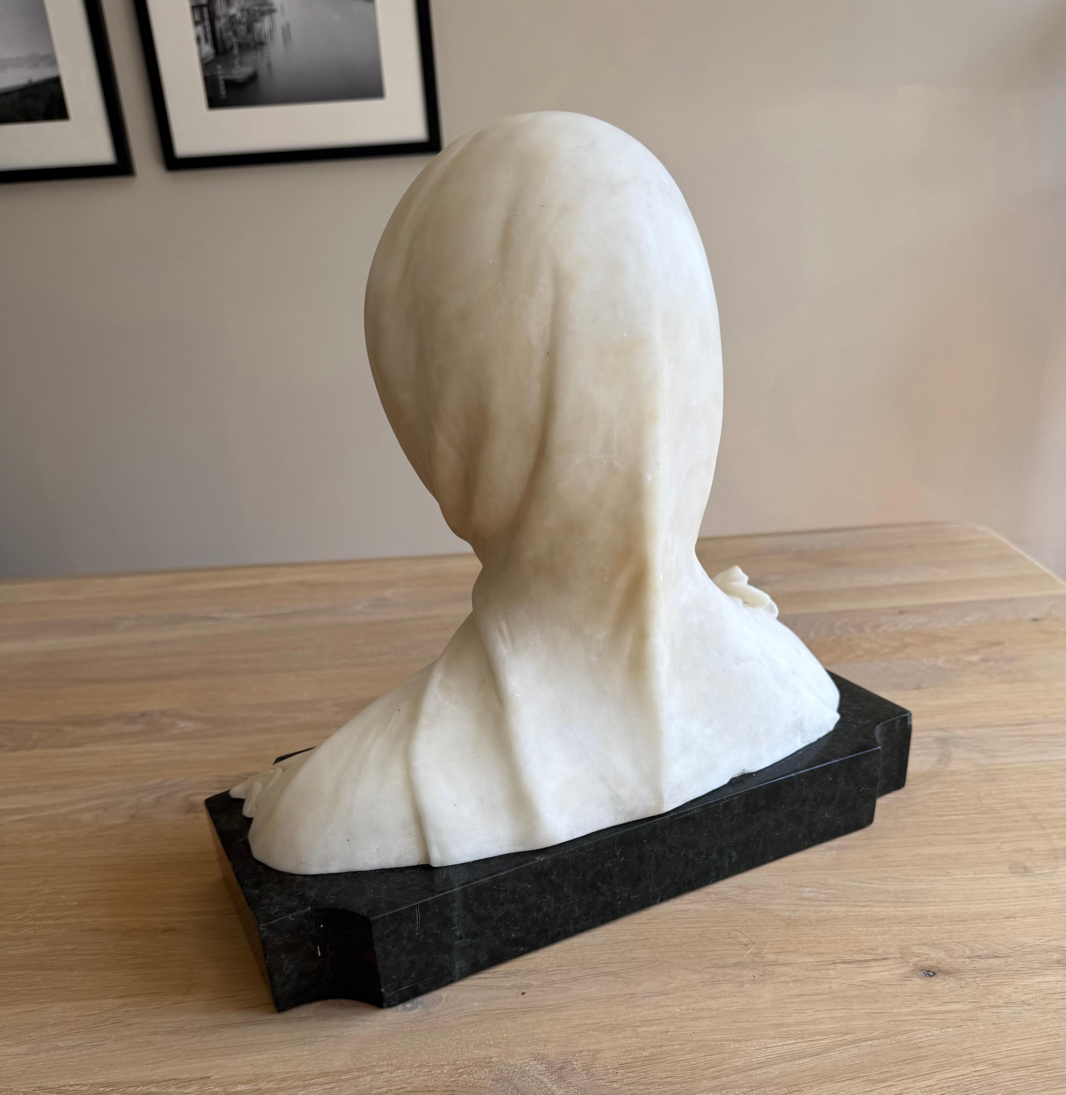 Buste italien d'une jeune femme, probablement Sainte Catherine de Sienne, vers 1890 en vente 6
