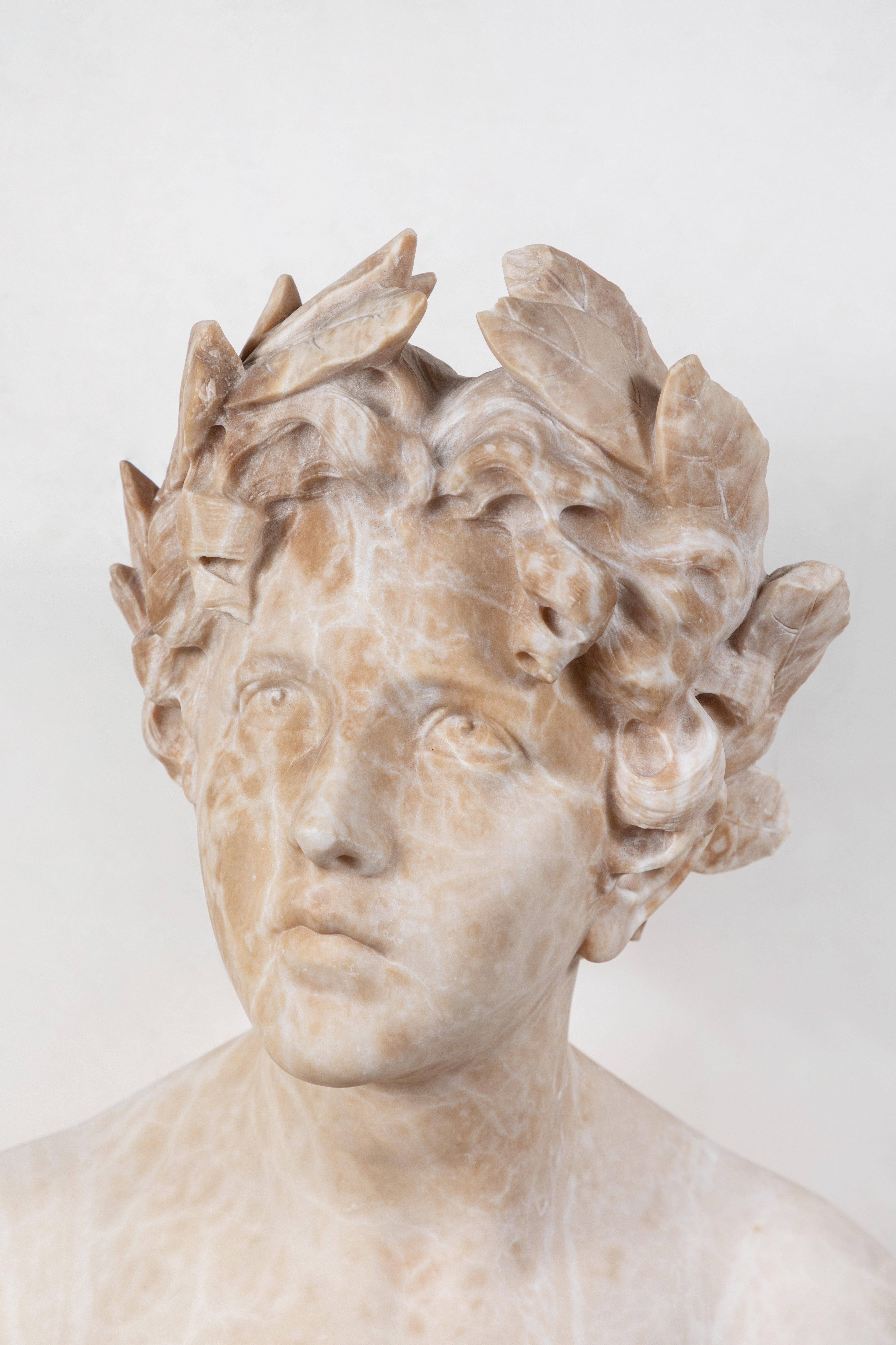 Early 20th Century Italian Alabaster Bust of Victory
