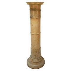 Italian Alabaster Classic Style Column Pedestal