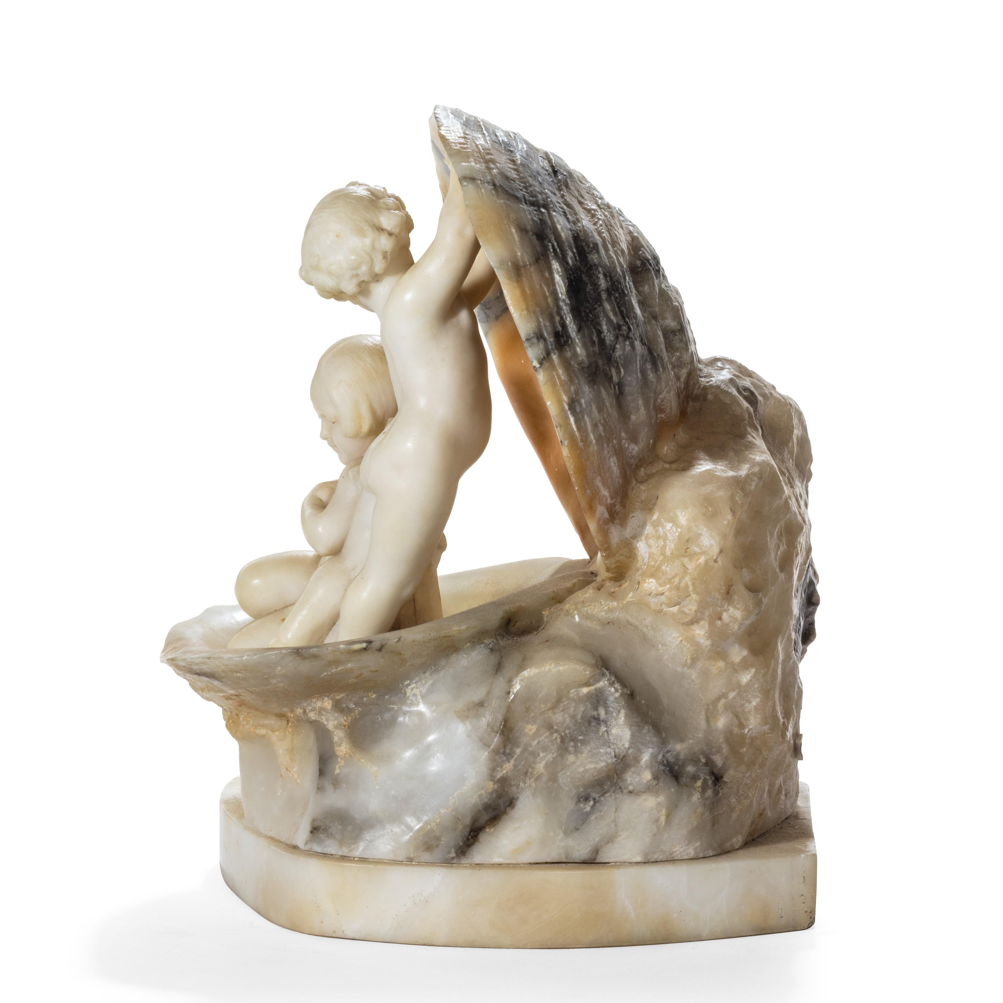 Early 20th Century Italian Alabaster Lamp, circa 1920