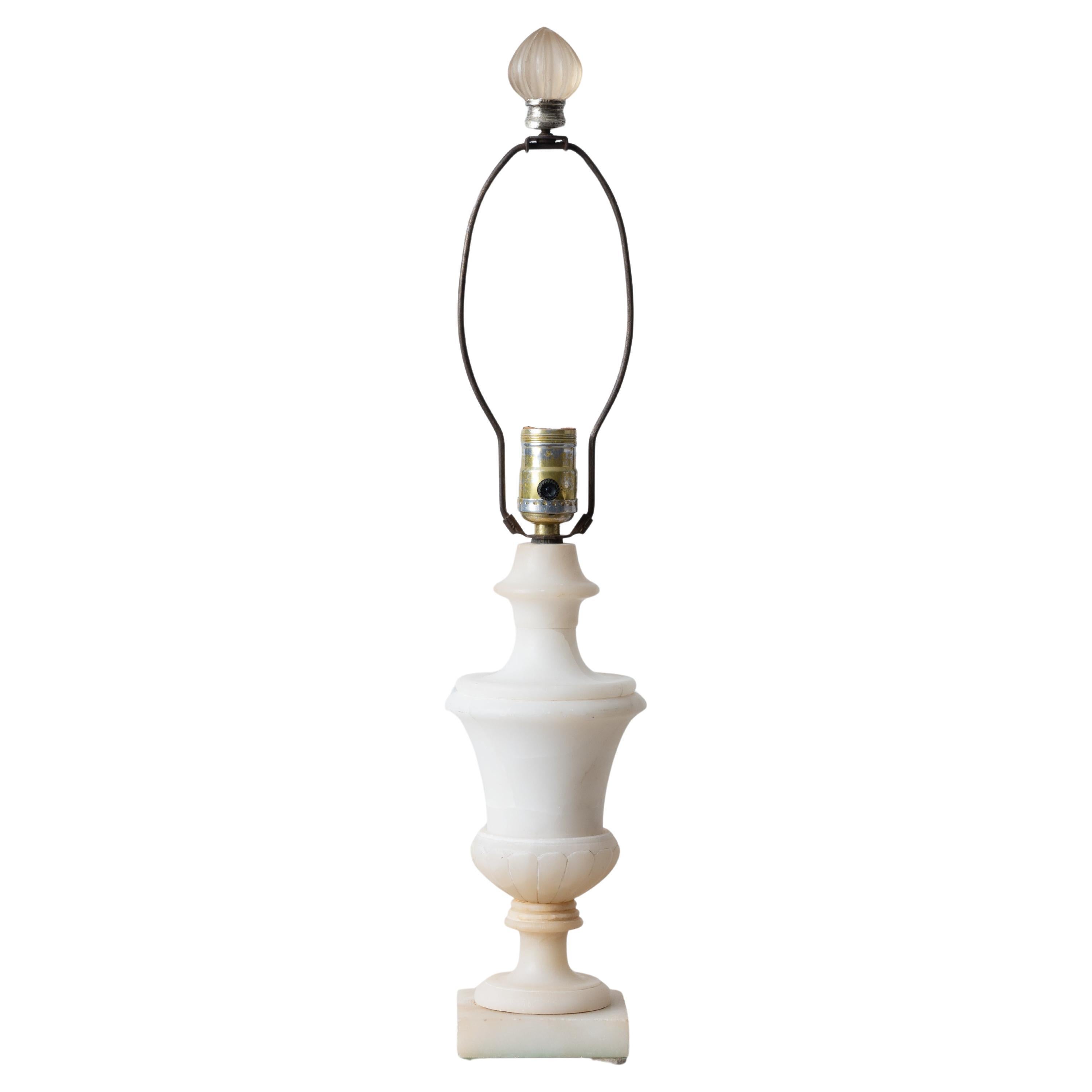Italian Alabaster Lamp For Sale