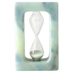 Retro Italian Alabaster Marble Hourglass Timer
