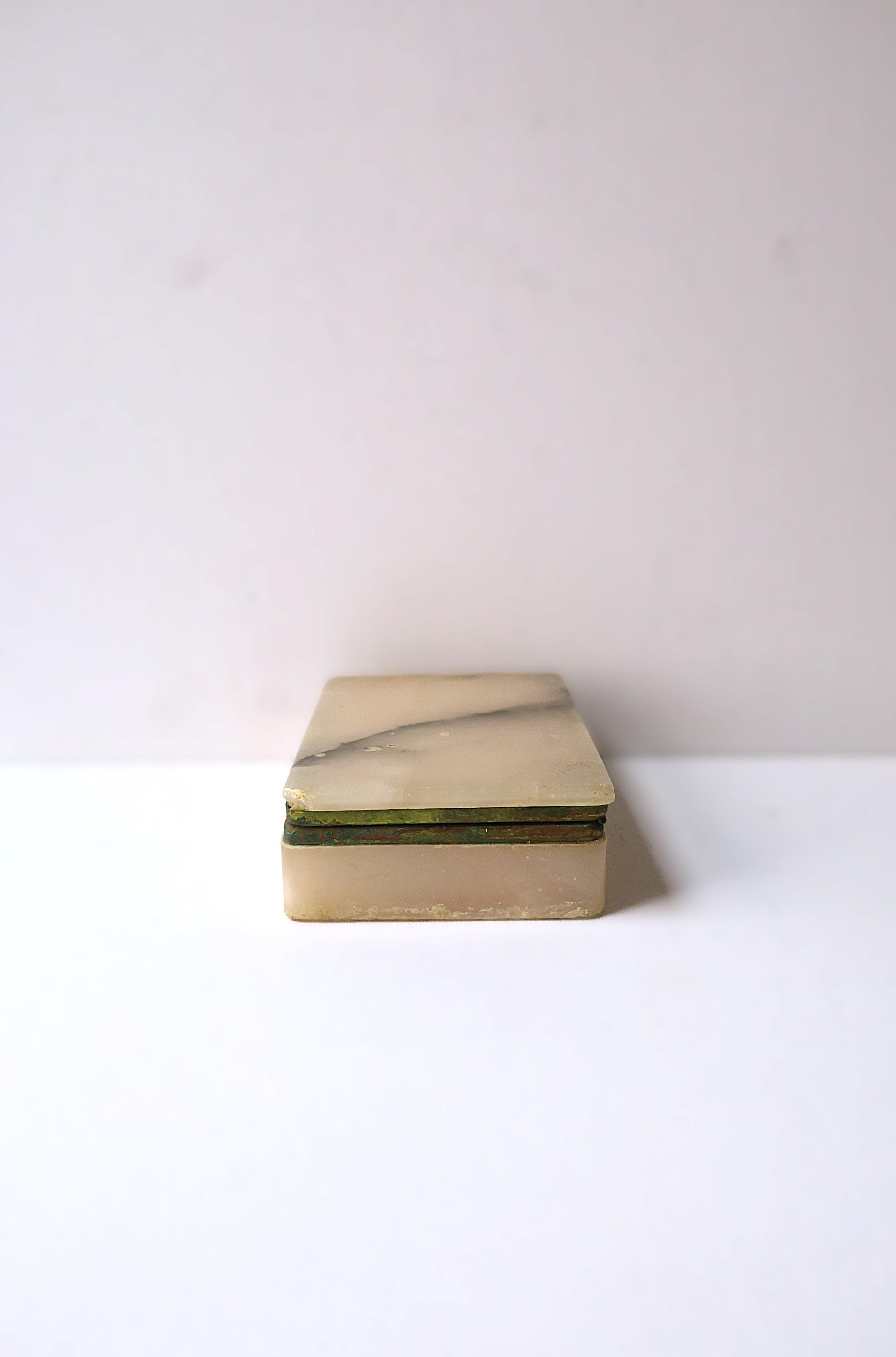 Italian Alabaster Marble Jewelry Box 5