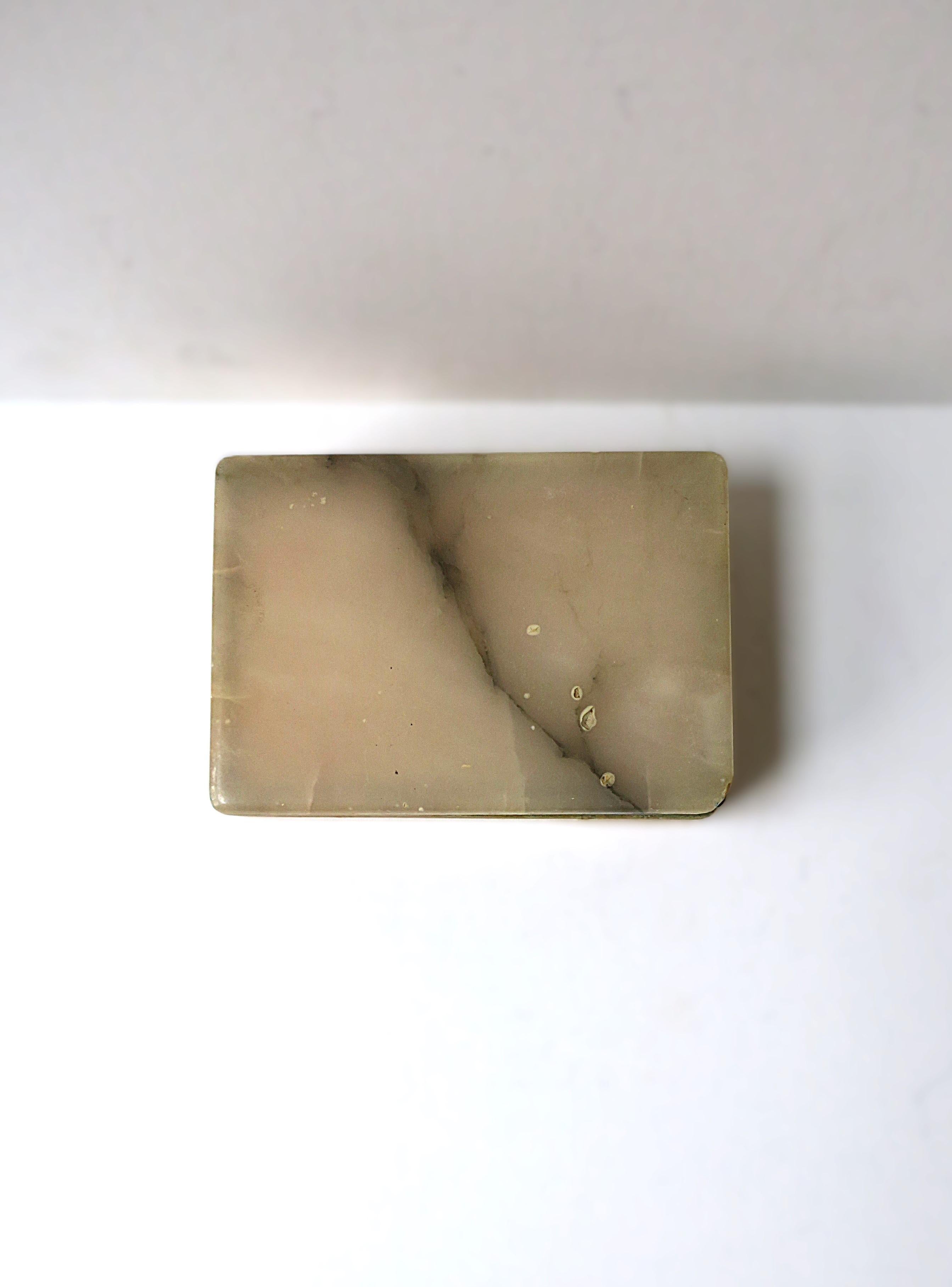 Italian Alabaster Marble Jewelry Box 7