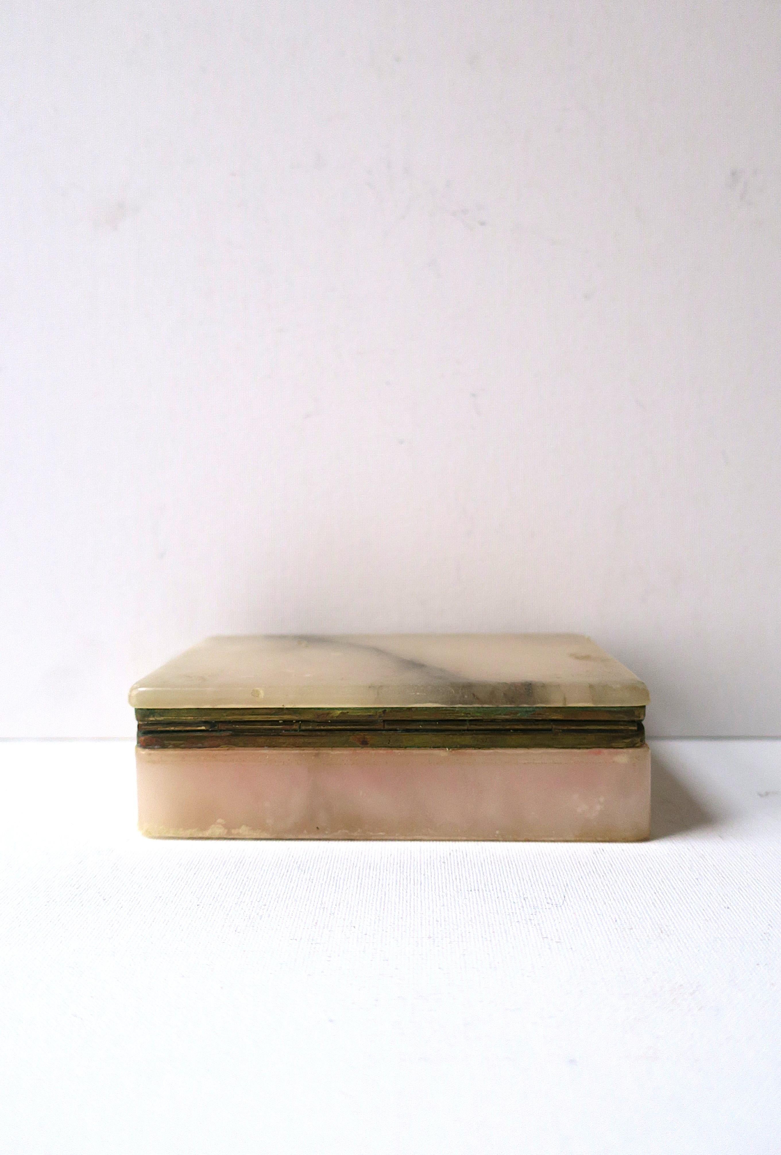 Italian Alabaster Marble Jewelry Box 8