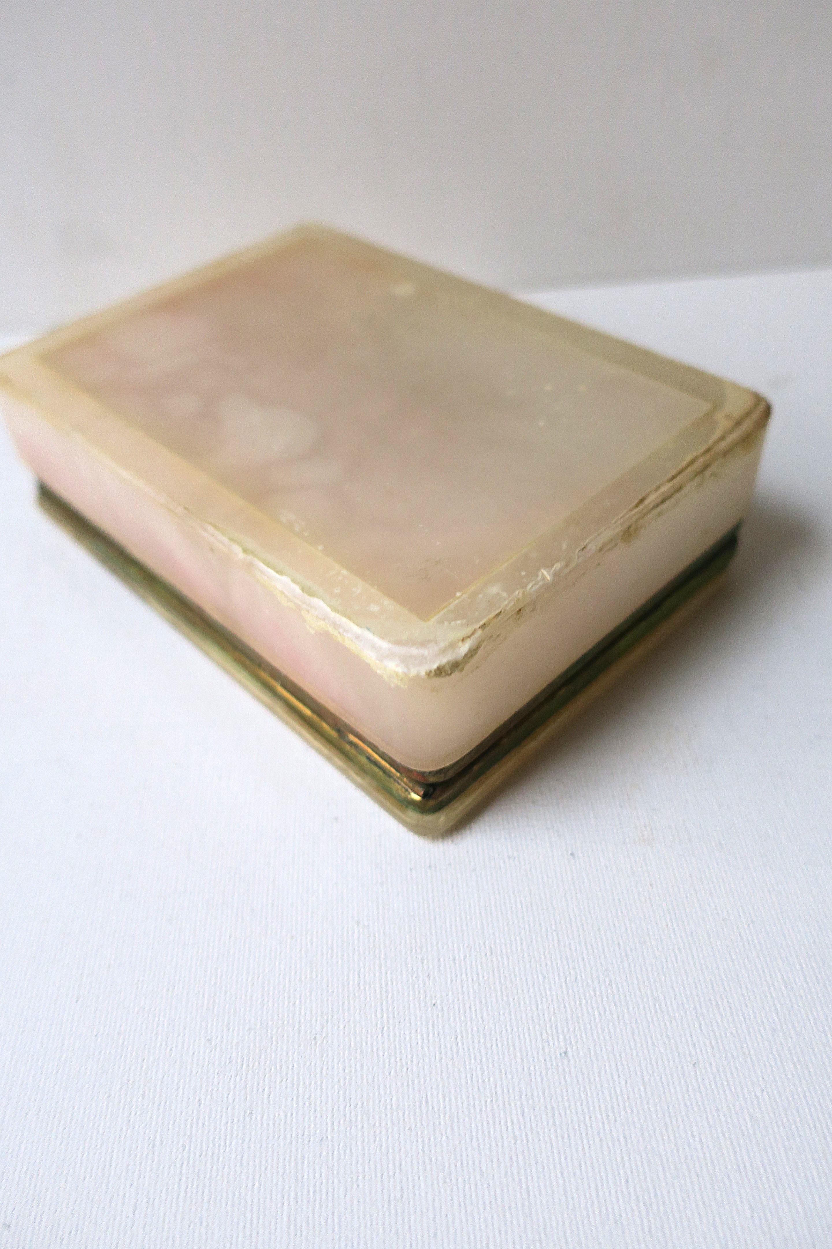 Italian Alabaster Marble Jewelry Box 9