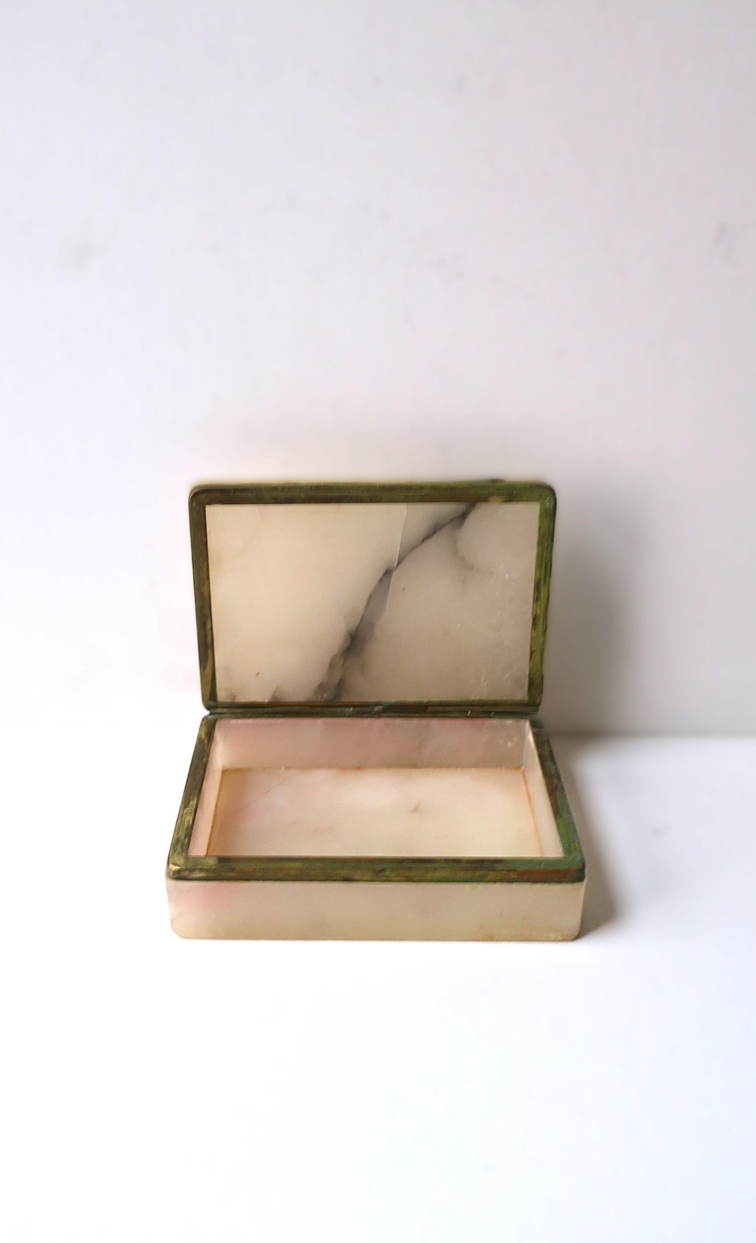 Italian Alabaster Marble Jewelry Box 1