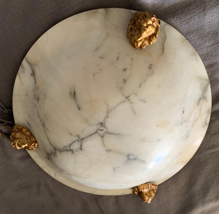 Italian Alabaster Marble Pendant For Sale at 1stDibs
