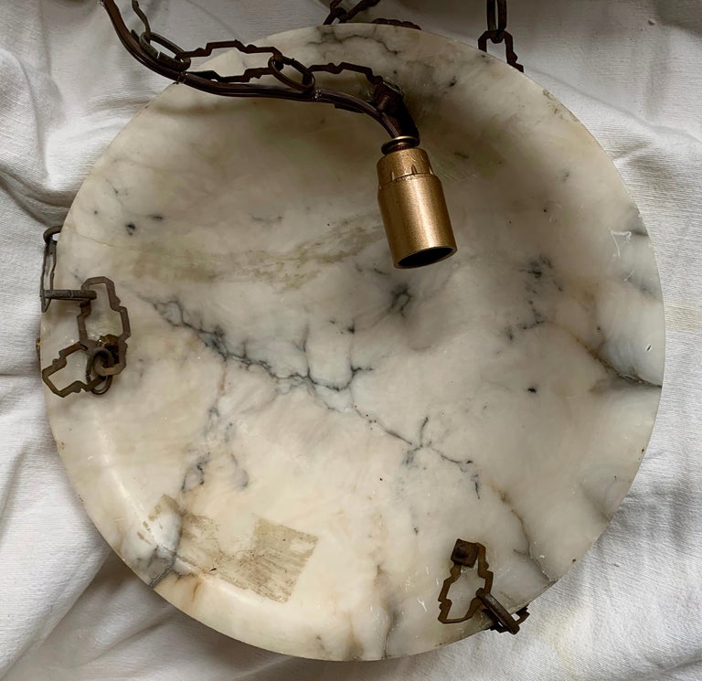 Italian Alabaster Marble Pendant For Sale at 1stDibs