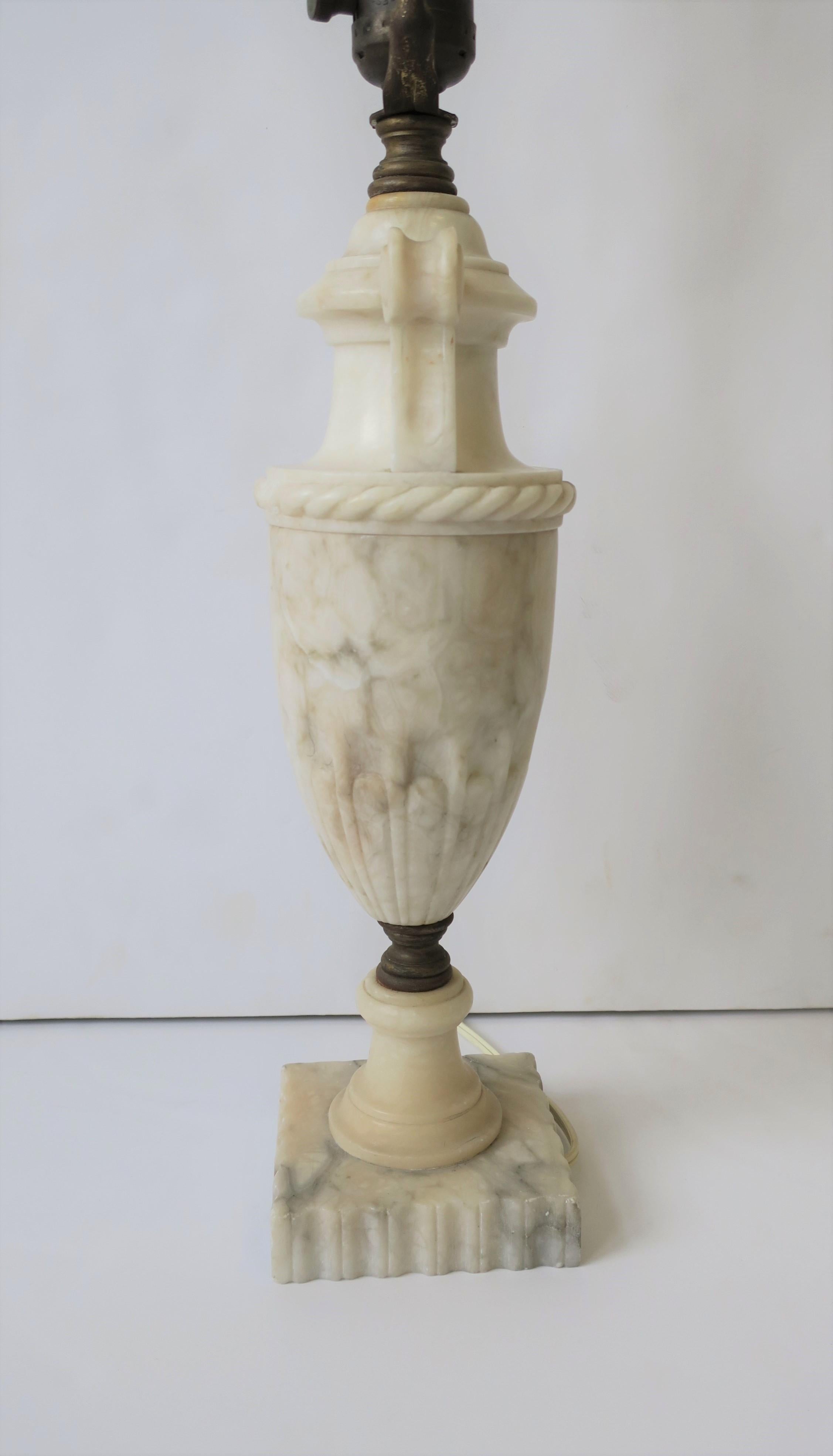 Italian Alabaster Marble Table or Desk Lamp, Italy, 1940s 6