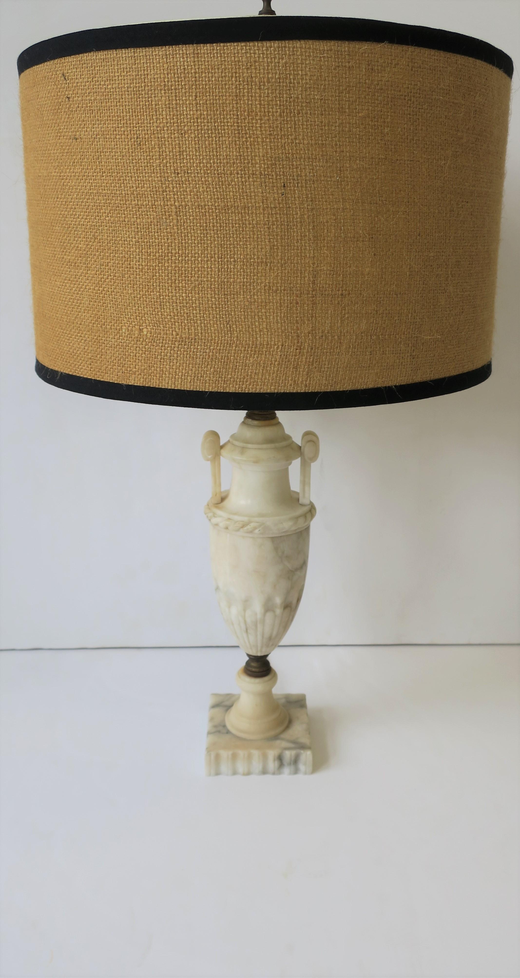 Italian Alabaster Marble Table or Desk Lamp, Italy, 1940s 8