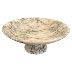 Italian Alabaster Marble Tazza Compote Bowl