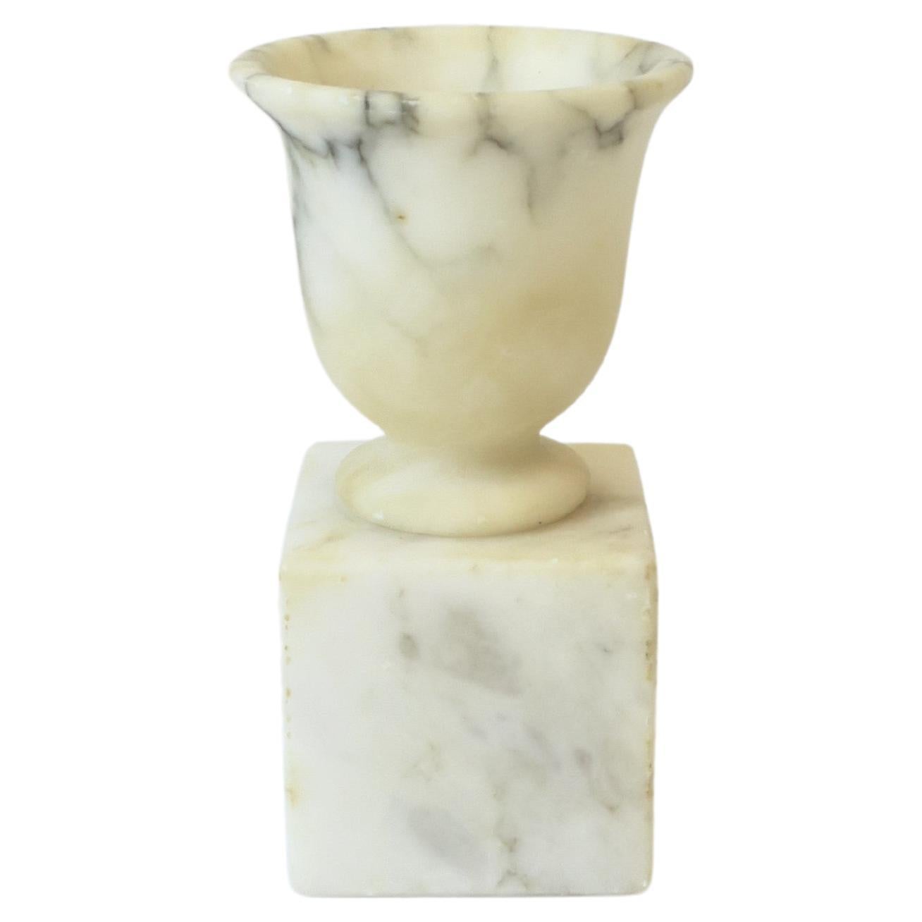 Italian Alabaster Marble Urn Neoclassical Style Decorative Object