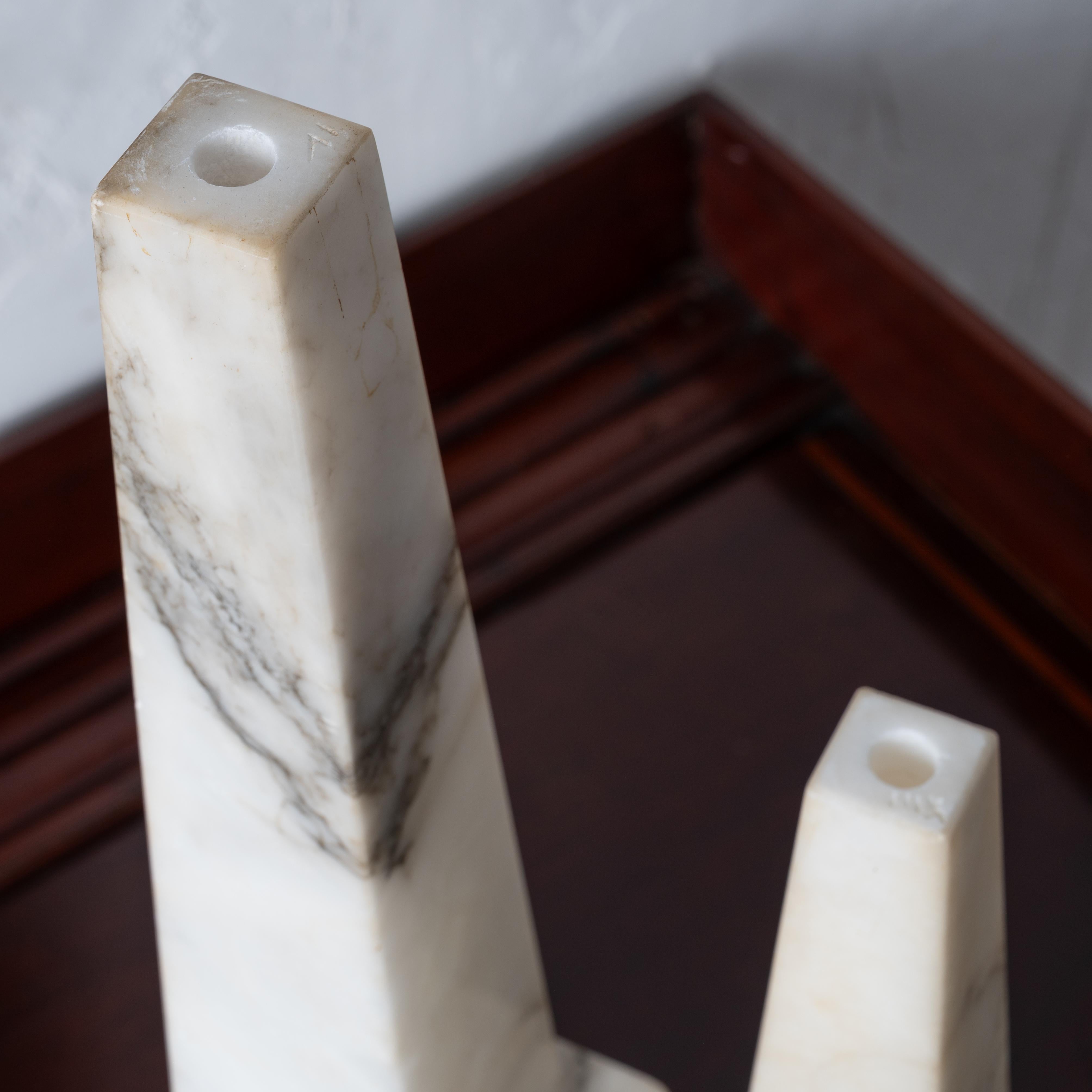 Italian Alabaster Obelisks - A Pair For Sale 4