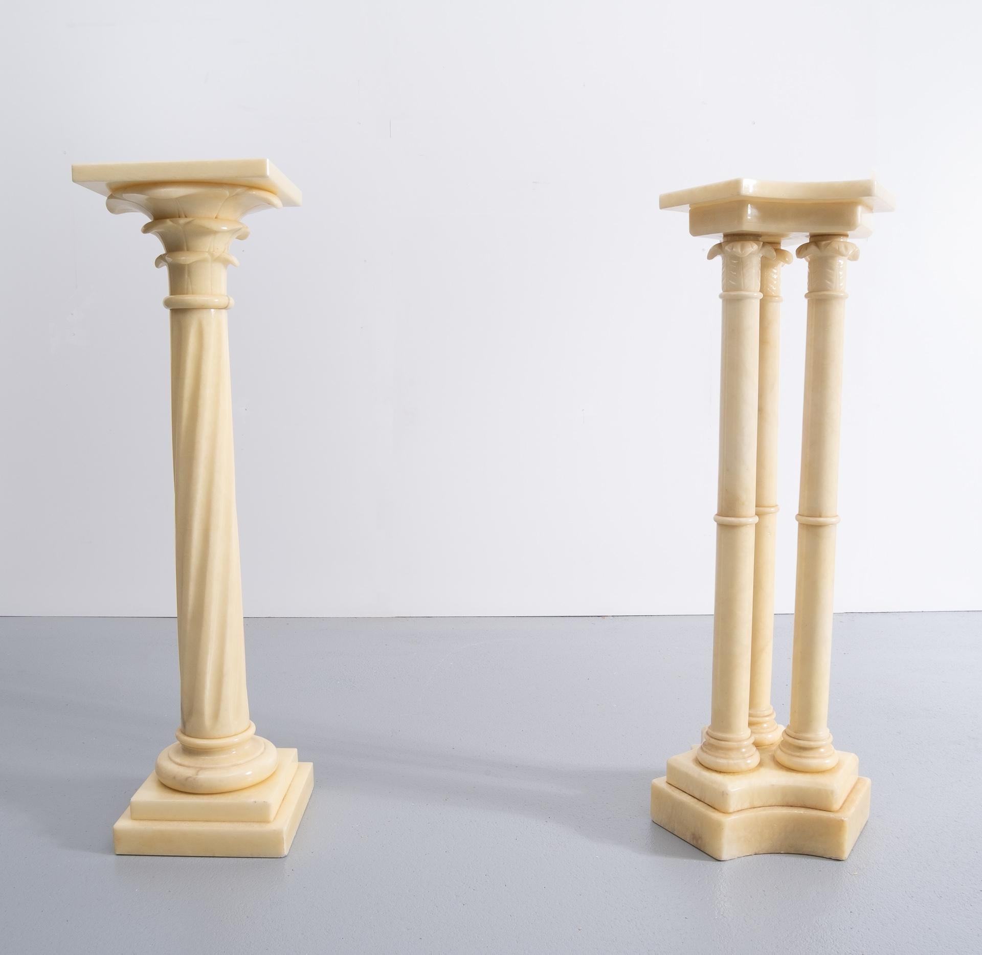 Italian Alabaster Pedestal, 1960s For Sale 3