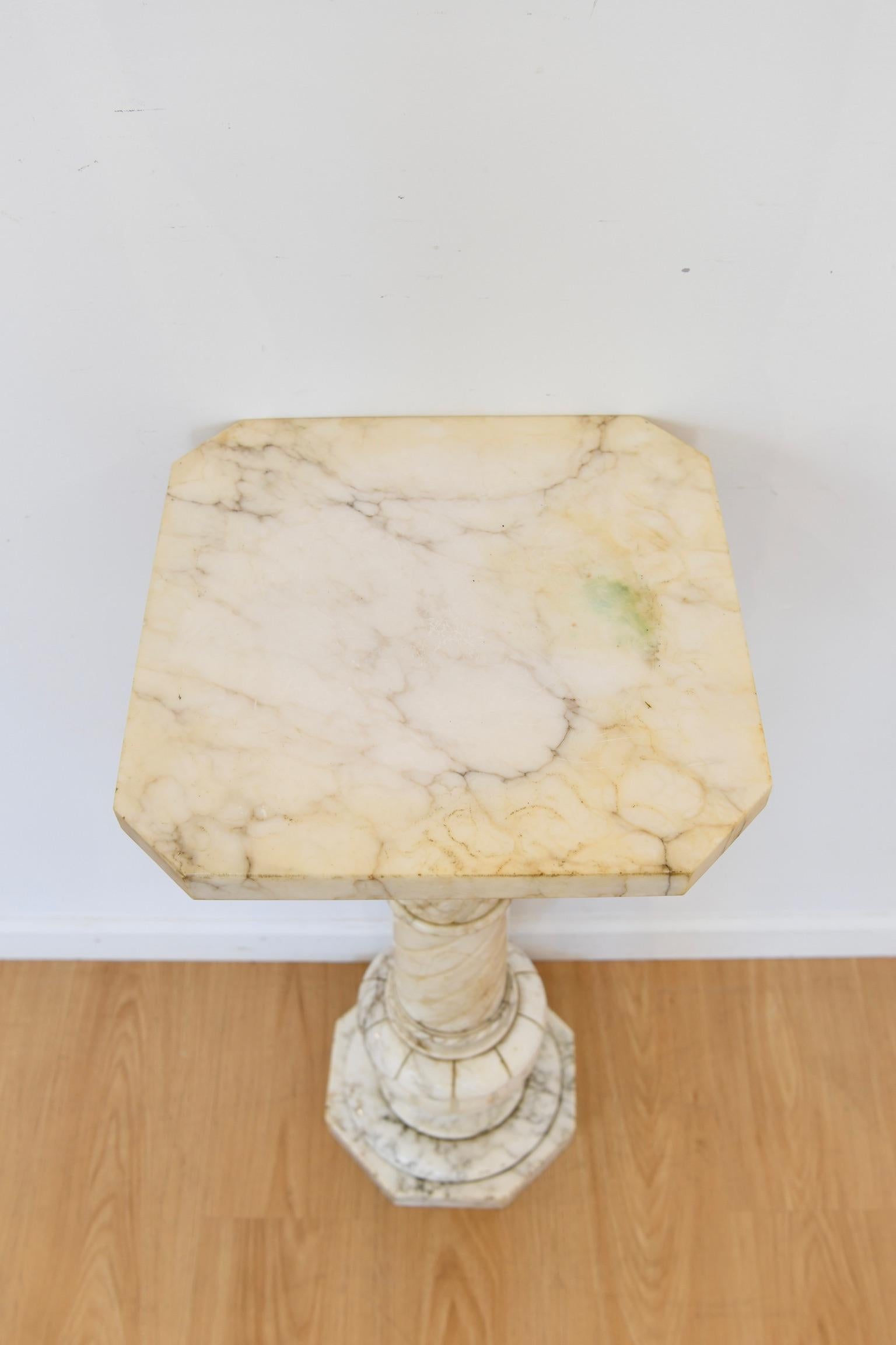 20th Century Italian Alabaster Pedestal