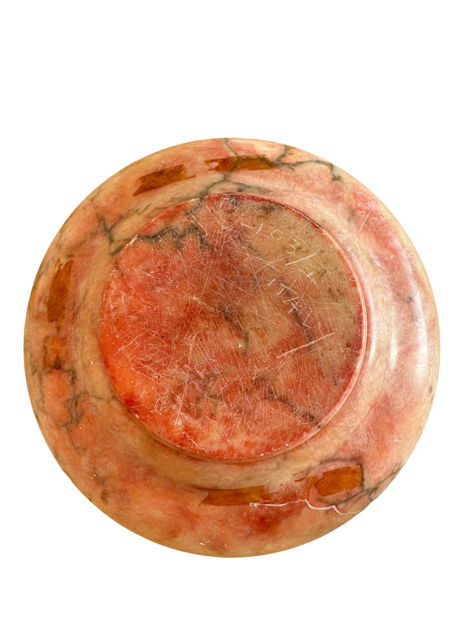 Italian Alabaster Round Box For Sale 3