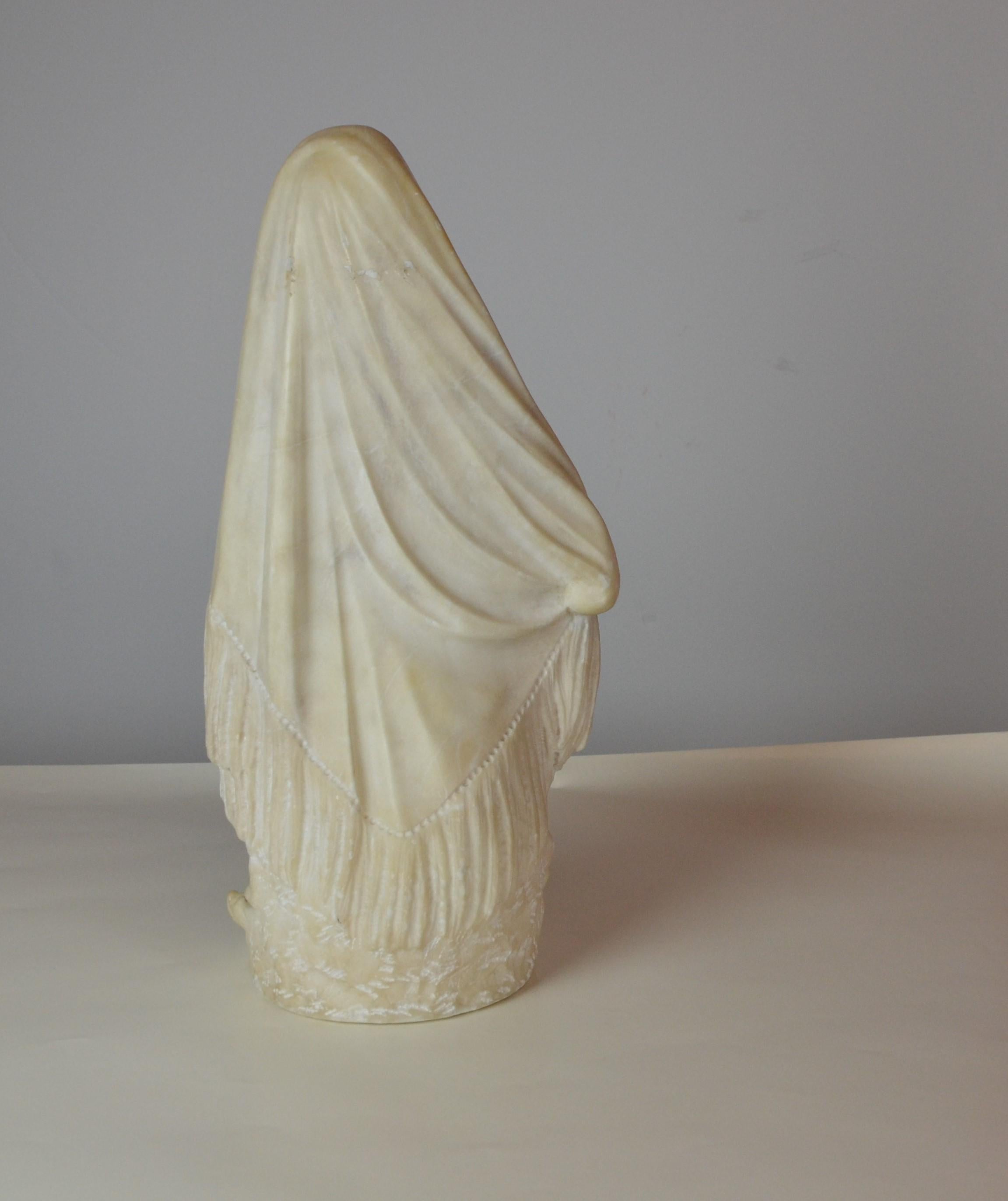 Italian Alabaster Statue of a Girl For Sale 3