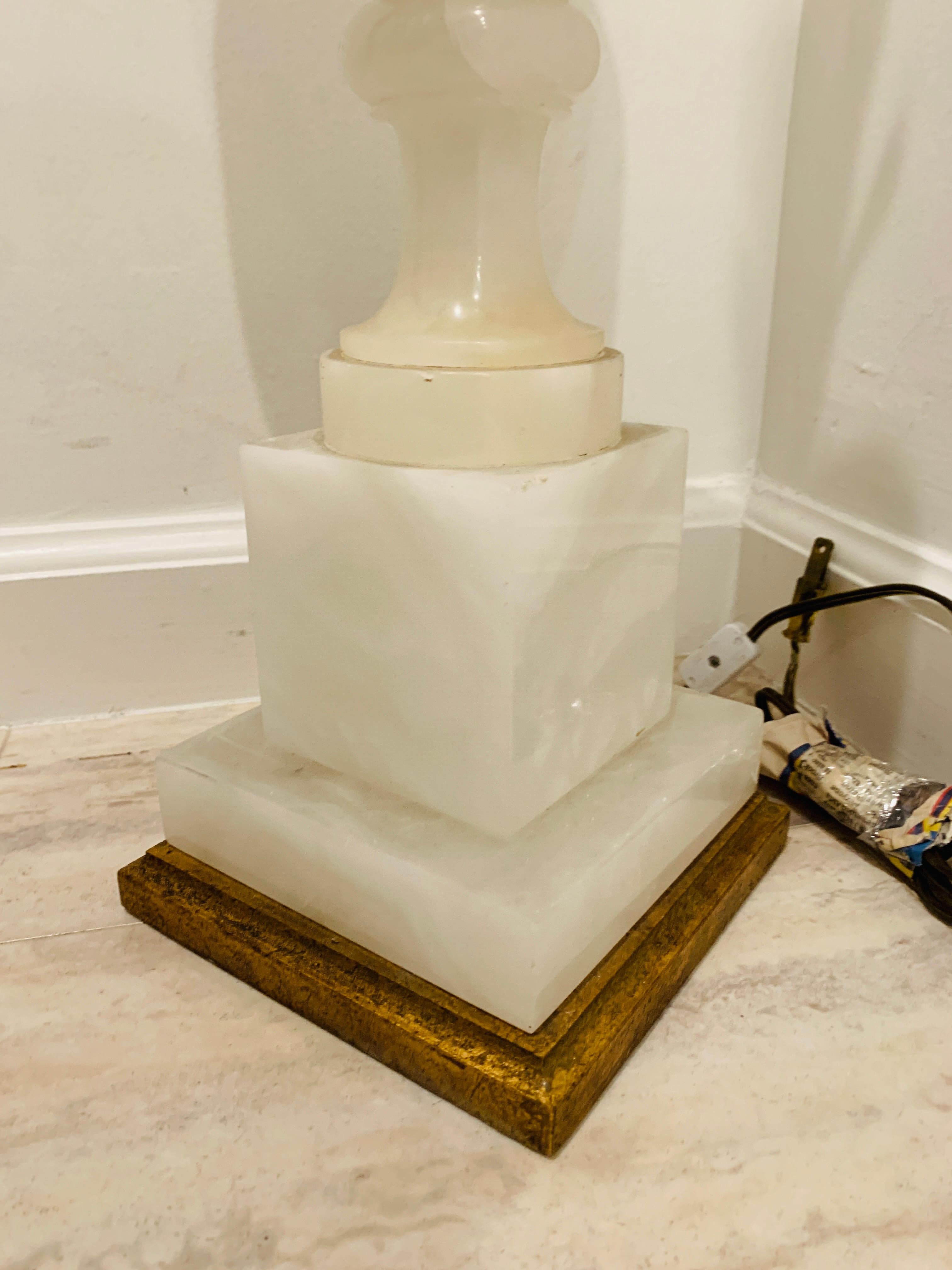 Italian Alabaster Stone Table Lamp  4