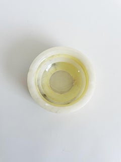 Italian Alabaster Striped Bullseye Ashtray