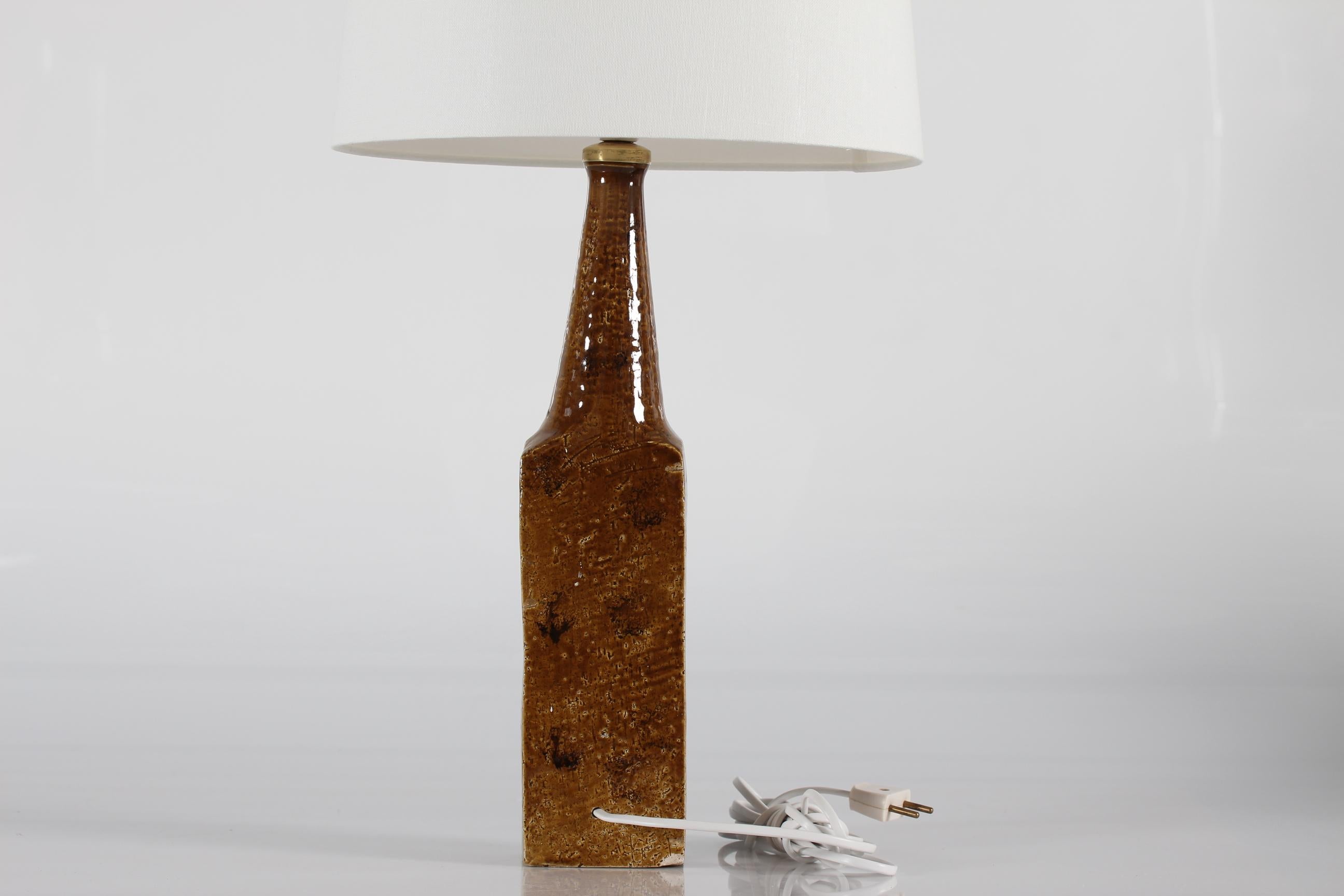Italian Aldo Londi for Bitossi Fritte Ceramic Table Lamp Mid-Century Modern 1