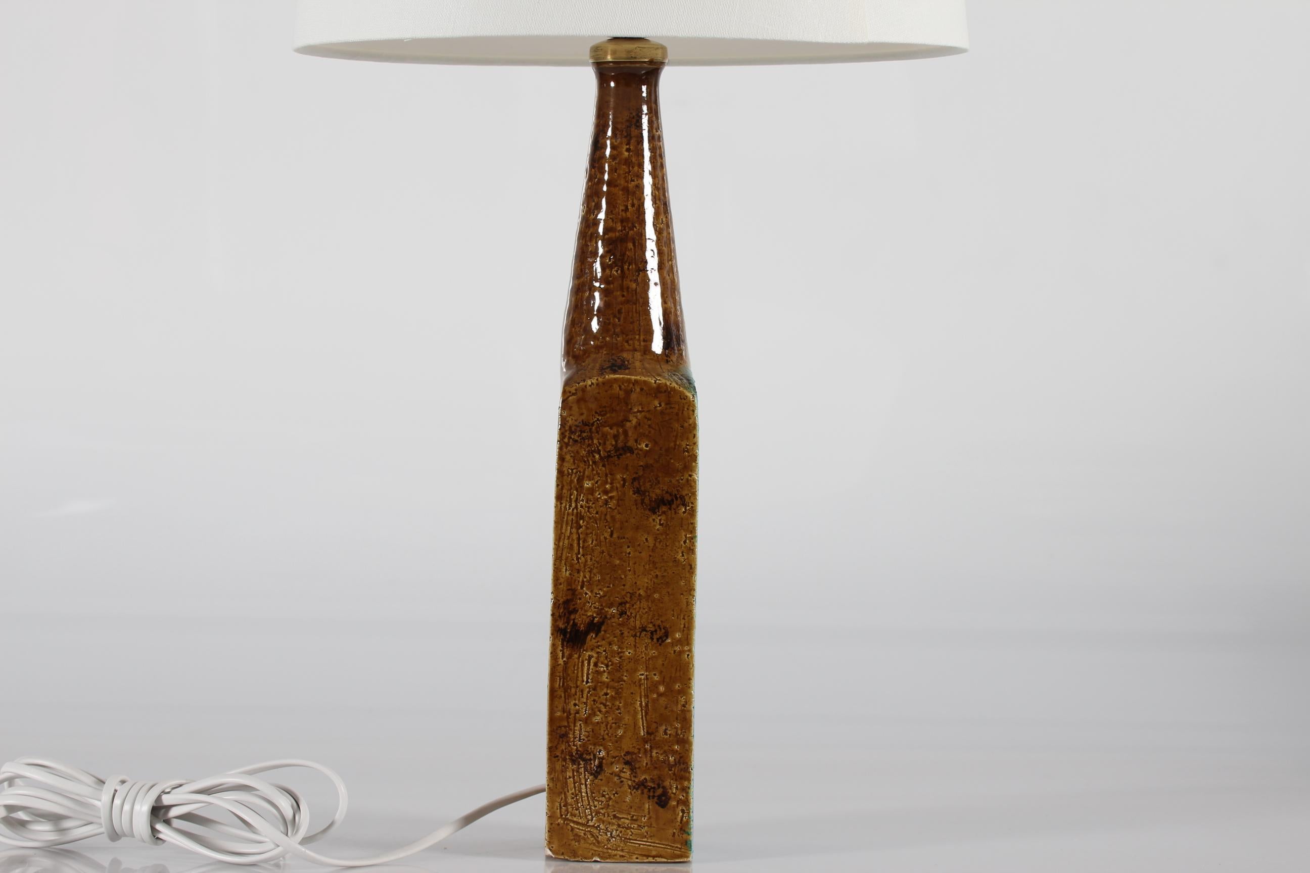 Italian Aldo Londi for Bitossi Fritte Ceramic Table Lamp Mid-Century Modern 2