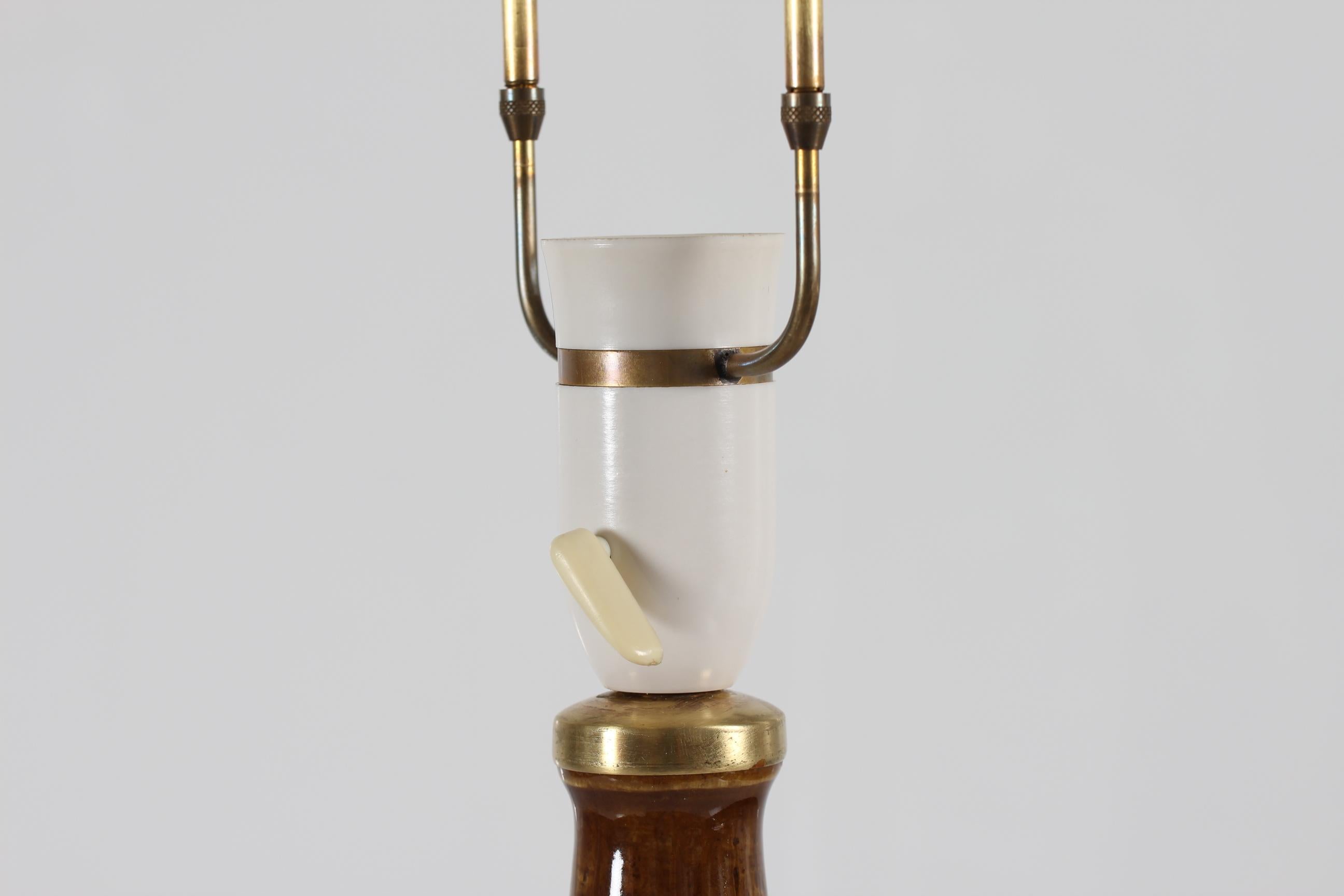 Italian Aldo Londi for Bitossi Fritte Ceramic Table Lamp Mid-Century Modern 5