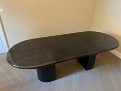 Italian Aldo Tura Goat Skin Oval Dining Table
