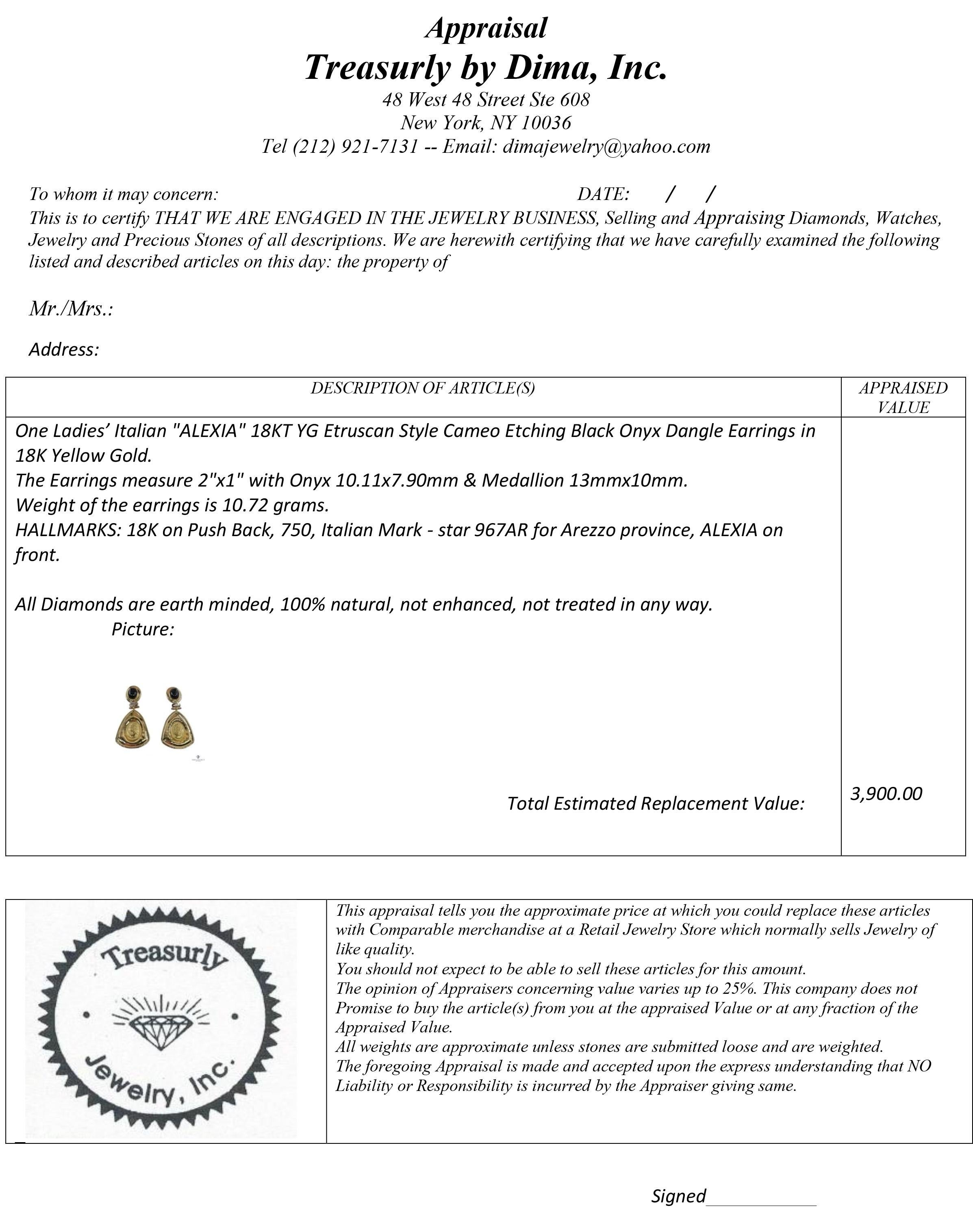 Orecchini pendenti in onice nera 