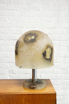 Italian Alfredo Barbini 'Medusa' Table Lamp Scavo Glass Venini 1960s