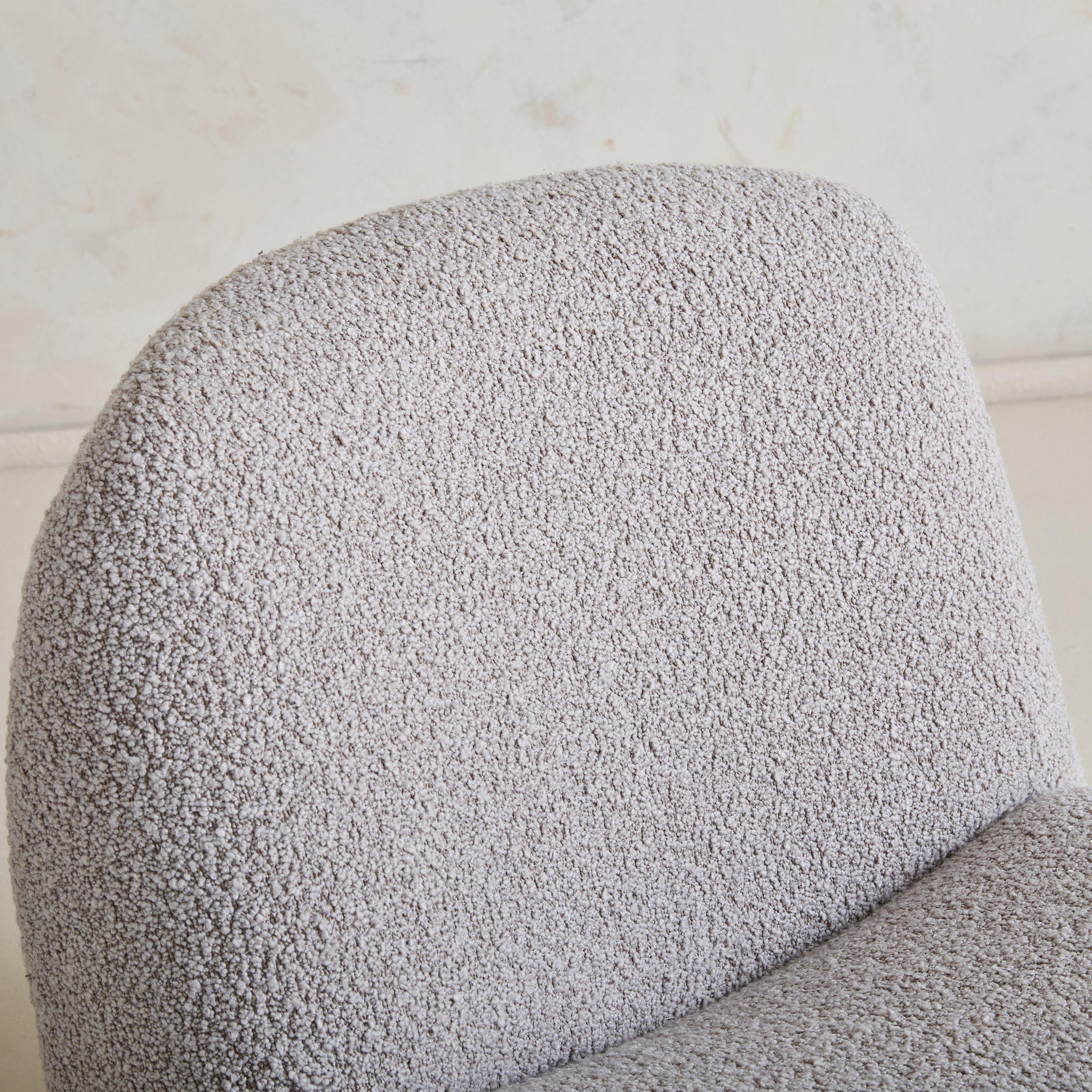 Italienischer Stuhl 'Alky' aus grauem Bouclé von Giancarlo PIretti für Castelli, 1969 im Angebot 1