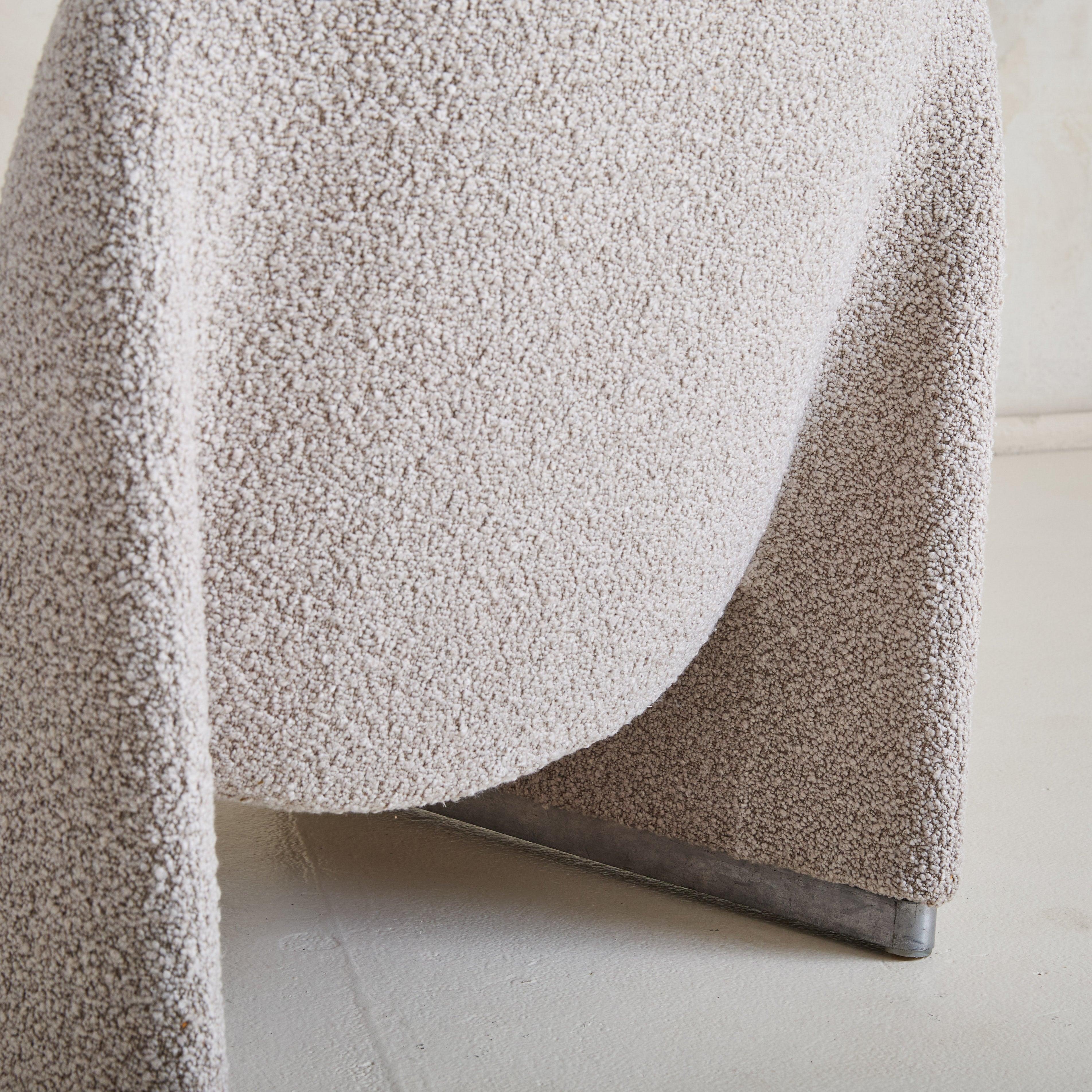 Italienischer Stuhl 'Alky' aus grauem Bouclé von Giancarlo PIretti für Castelli, 1969 im Angebot 3