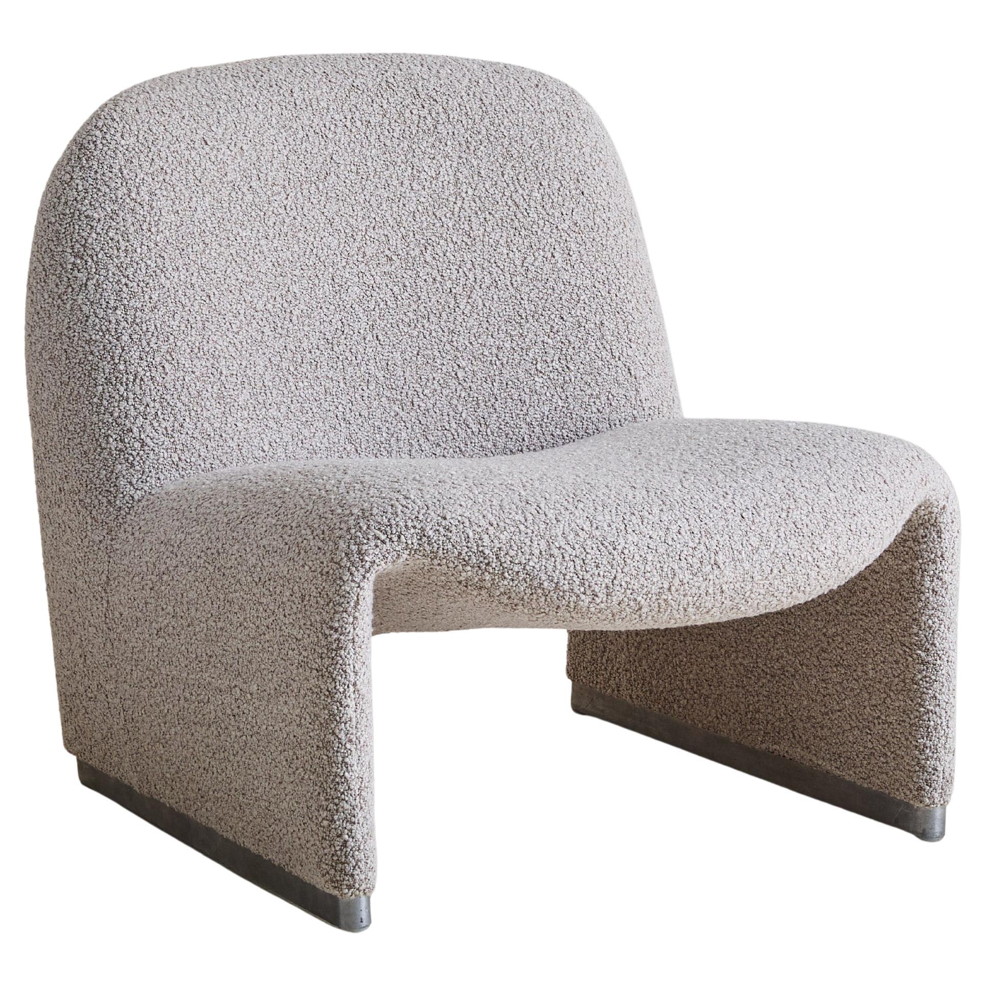 Italian ‘Alky’ Chair in Gray Boucle by Giancarlo PIretti for Castelli, 1969
