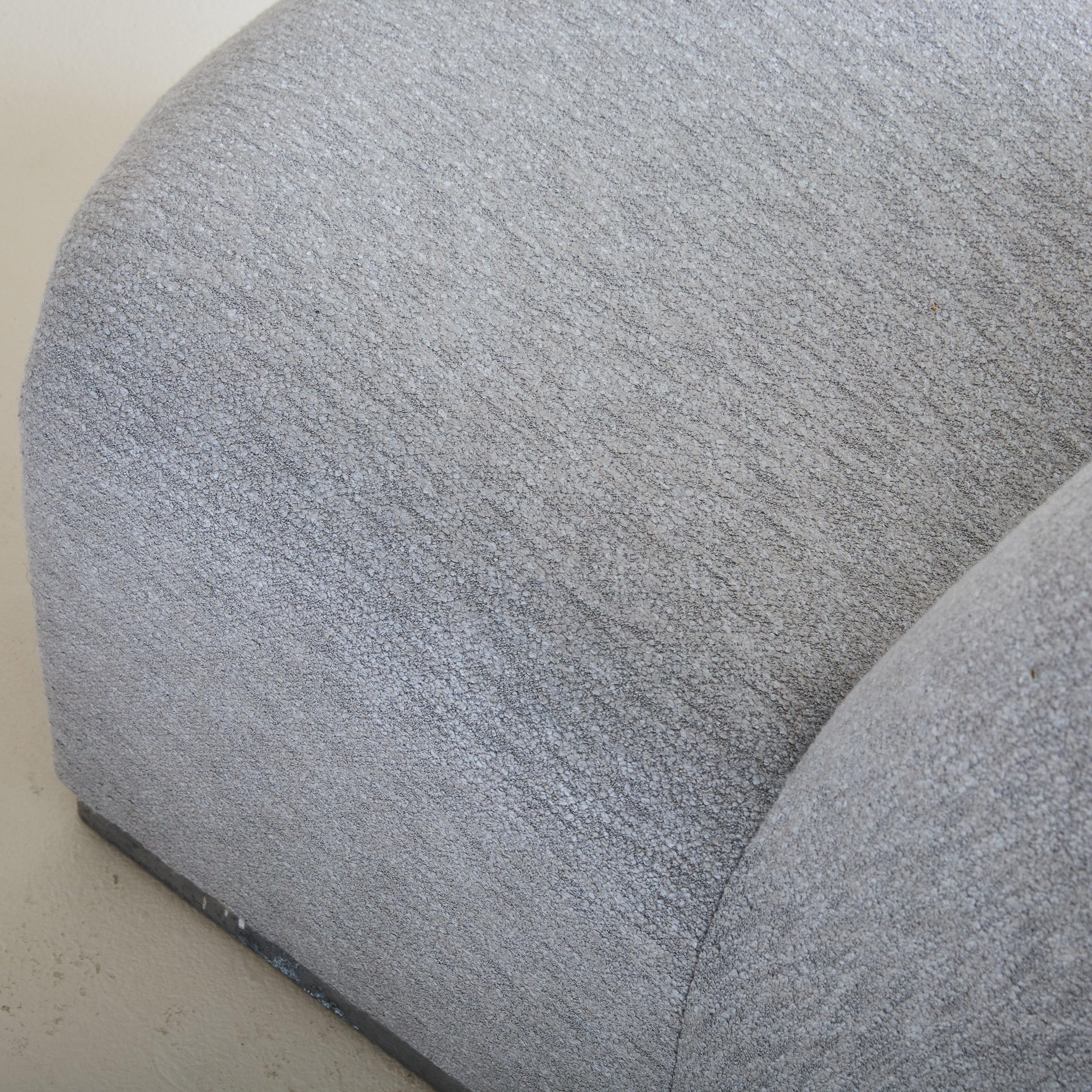 Italienischer Stuhl 'Alky' aus grauem Wollbouclé von Giancarlo PIretti für Castelli, 1969 im Angebot 4