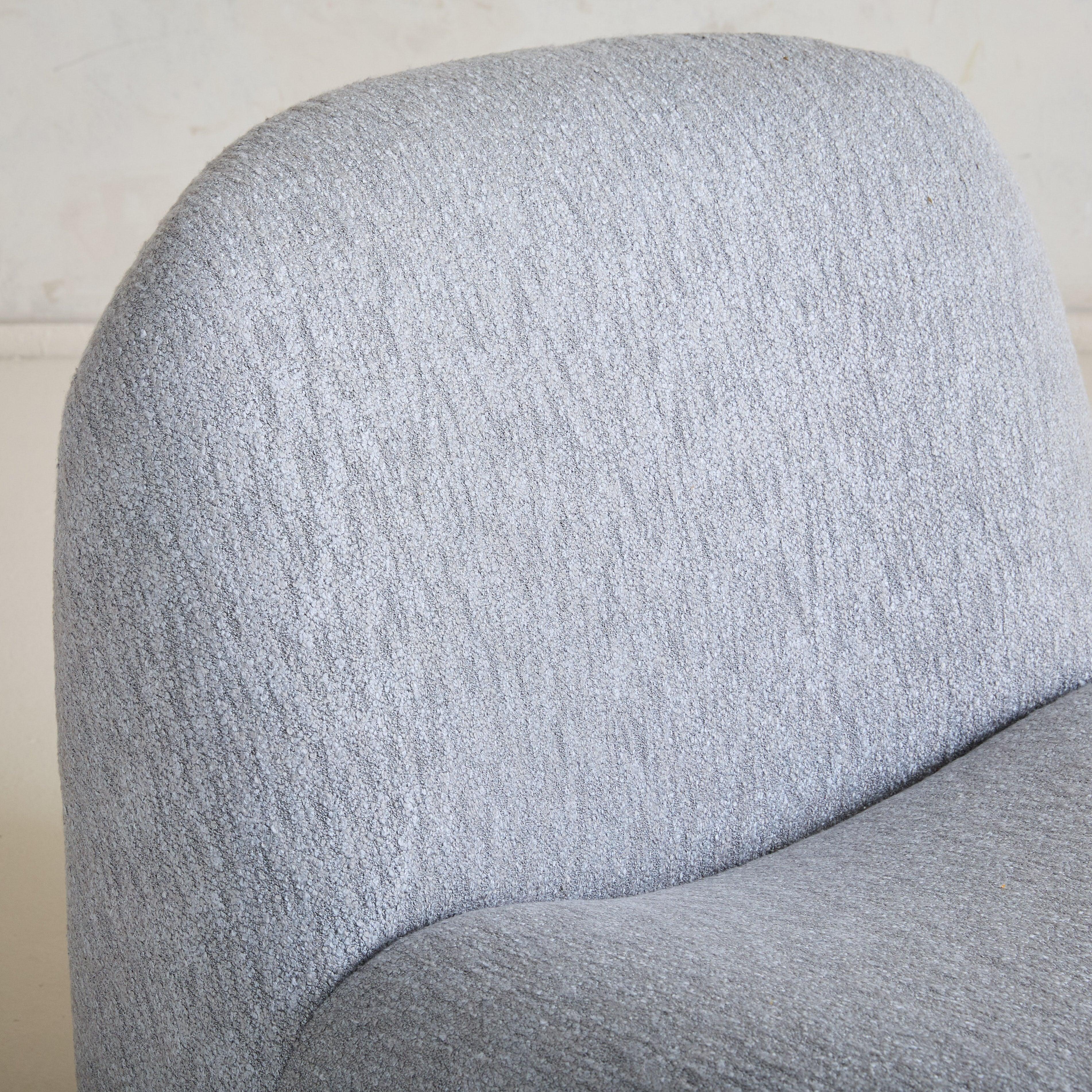 Italienischer Stuhl 'Alky' aus grauem Wollbouclé von Giancarlo PIretti für Castelli, 1969 im Angebot 5