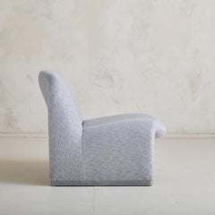 Italian ‘Alky’ Chair in Gray Wool Boucle by Giancarlo PIretti for Castelli, 1969